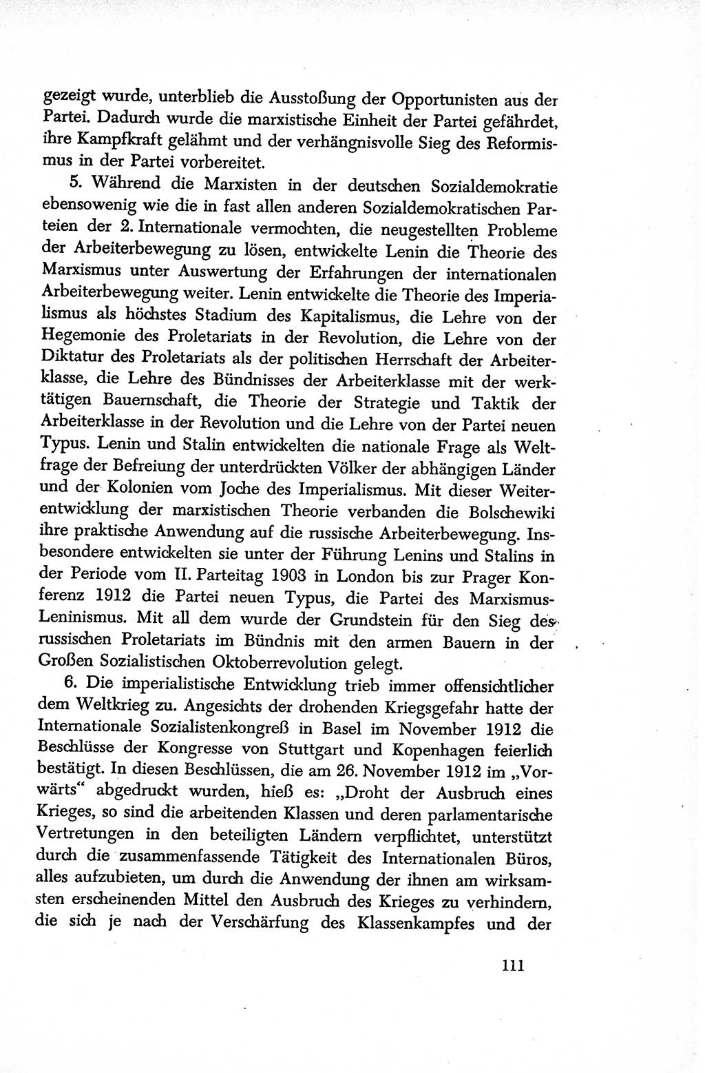 Dokumente der Sozialistischen Einheitspartei Deutschlands (SED) [Sowjetische Besatzungszone (SBZ) Deutschlands/Deutsche Demokratische Republik (DDR)] 1948-1950, Seite 111 (Dok. SED SBZ Dtl. DDR 1948-1950, S. 111)