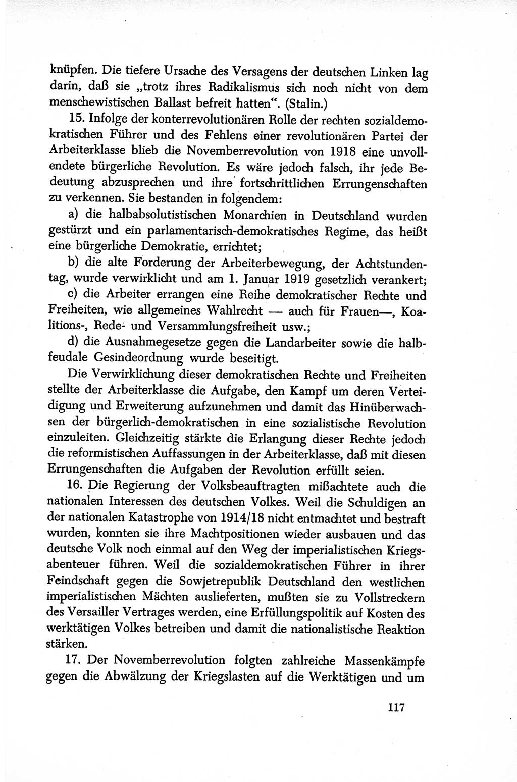 Dokumente der Sozialistischen Einheitspartei Deutschlands (SED) [Sowjetische Besatzungszone (SBZ) Deutschlands/Deutsche Demokratische Republik (DDR)] 1948-1950, Seite 117 (Dok. SED SBZ Dtl. DDR 1948-1950, S. 117)