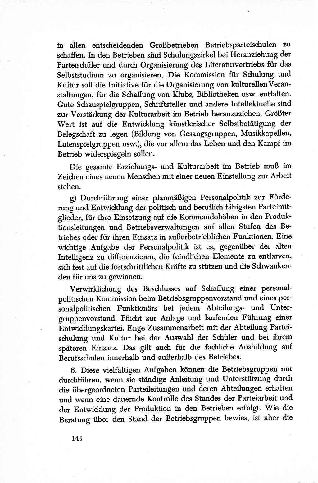 Dokumente der Sozialistischen Einheitspartei Deutschlands (SED) [Sowjetische Besatzungszone (SBZ) Deutschlands/Deutsche Demokratische Republik (DDR)] 1948-1950, Seite 144 (Dok. SED SBZ Dtl. DDR 1948-1950, S. 144)