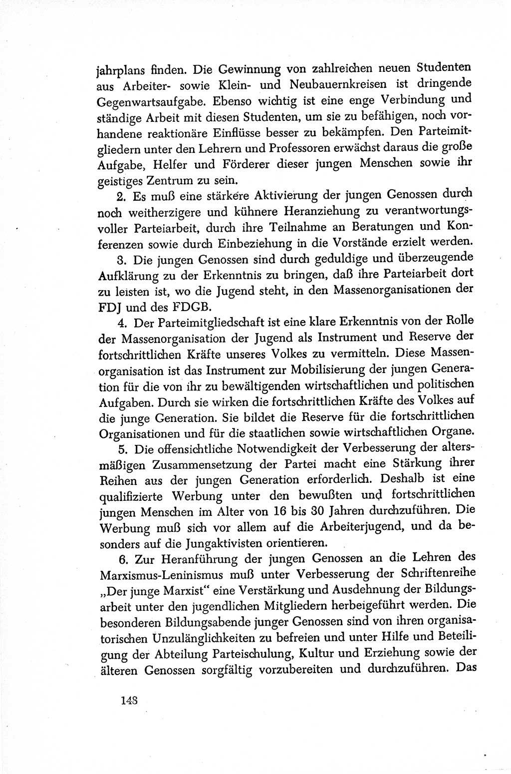Dokumente der Sozialistischen Einheitspartei Deutschlands (SED) [Sowjetische Besatzungszone (SBZ) Deutschlands/Deutsche Demokratische Republik (DDR)] 1948-1950, Seite 148 (Dok. SED SBZ Dtl. DDR 1948-1950, S. 148)