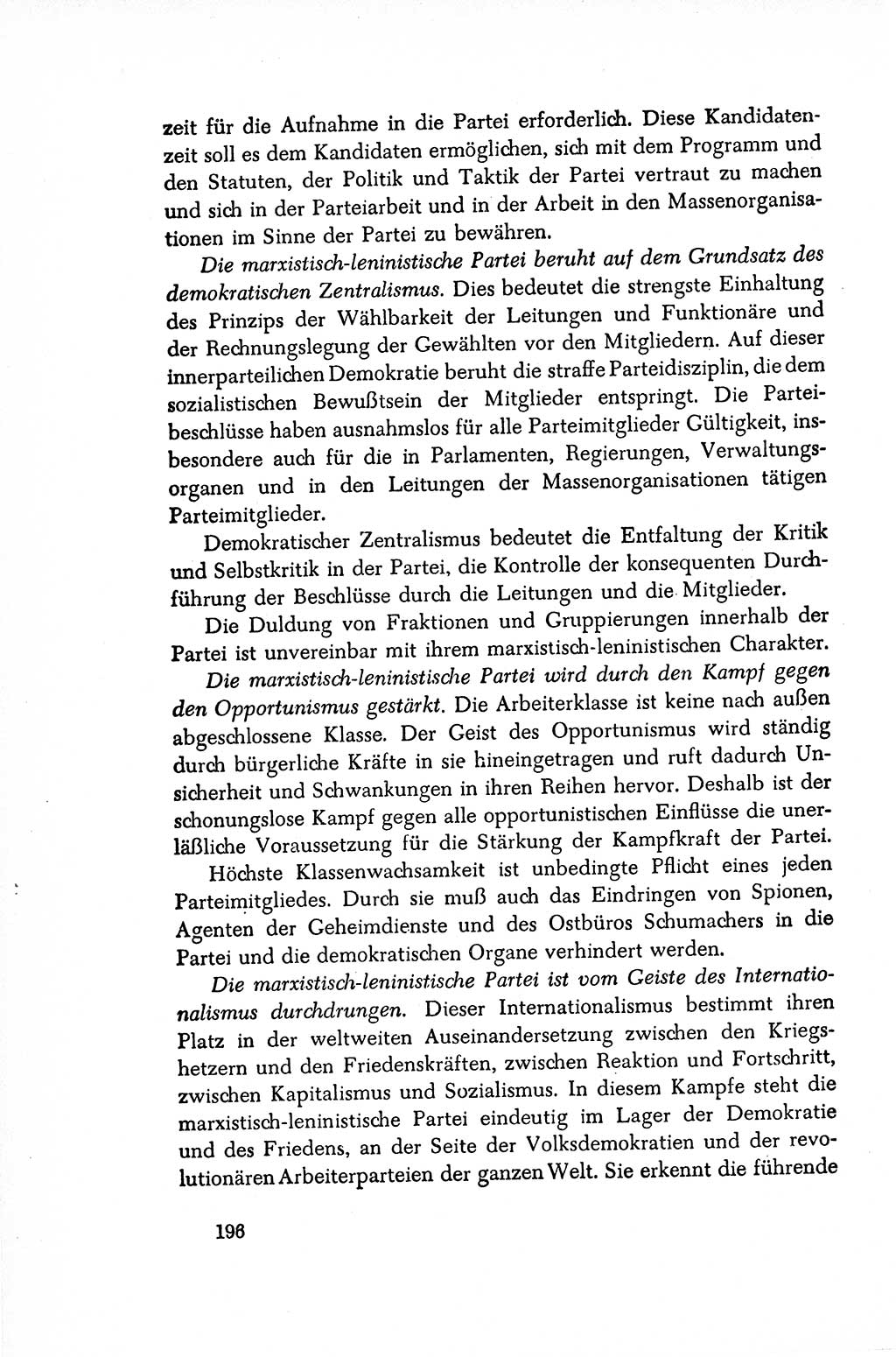 Dokumente der Sozialistischen Einheitspartei Deutschlands (SED) [Sowjetische Besatzungszone (SBZ) Deutschlands/Deutsche Demokratische Republik (DDR)] 1948-1950, Seite 196 (Dok. SED SBZ Dtl. DDR 1948-1950, S. 196)