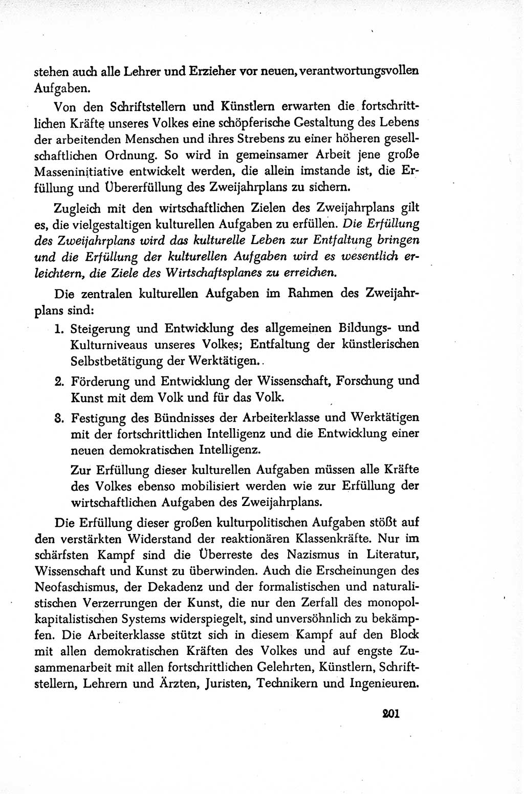 Dokumente der Sozialistischen Einheitspartei Deutschlands (SED) [Sowjetische Besatzungszone (SBZ) Deutschlands/Deutsche Demokratische Republik (DDR)] 1948-1950, Seite 201 (Dok. SED SBZ Dtl. DDR 1948-1950, S. 201)