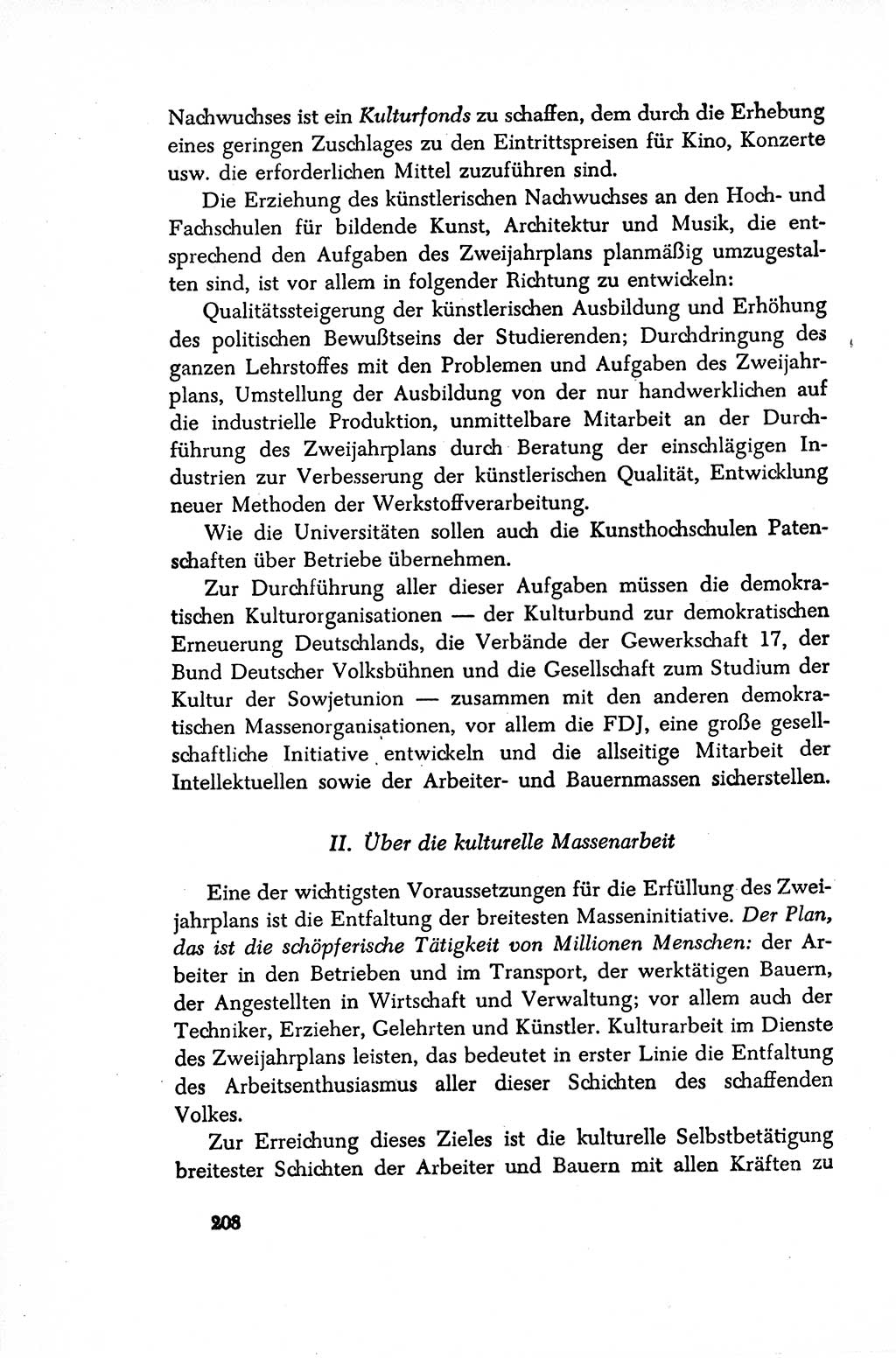 Dokumente der Sozialistischen Einheitspartei Deutschlands (SED) [Sowjetische Besatzungszone (SBZ) Deutschlands/Deutsche Demokratische Republik (DDR)] 1948-1950, Seite 208 (Dok. SED SBZ Dtl. DDR 1948-1950, S. 208)