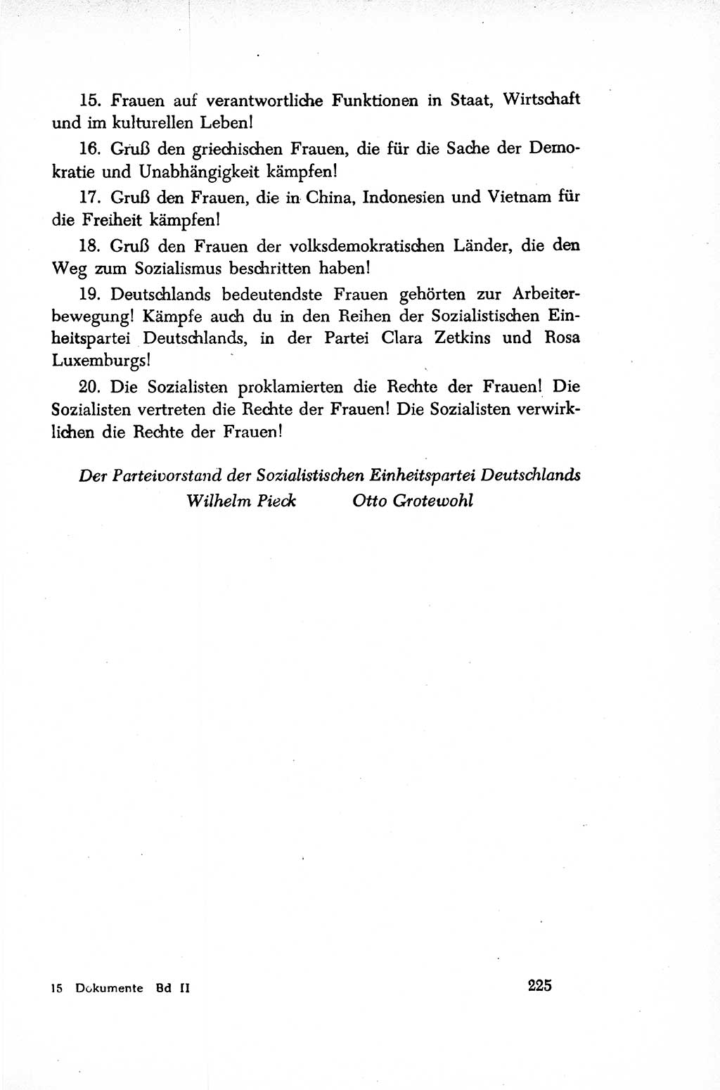 Dokumente der Sozialistischen Einheitspartei Deutschlands (SED) [Sowjetische Besatzungszone (SBZ) Deutschlands/Deutsche Demokratische Republik (DDR)] 1948-1950, Seite 225 (Dok. SED SBZ Dtl. DDR 1948-1950, S. 225)