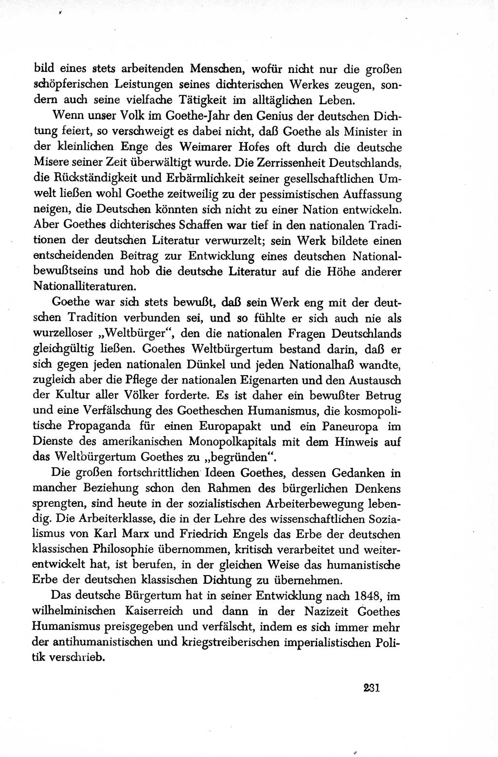Dokumente der Sozialistischen Einheitspartei Deutschlands (SED) [Sowjetische Besatzungszone (SBZ) Deutschlands/Deutsche Demokratische Republik (DDR)] 1948-1950, Seite 231 (Dok. SED SBZ Dtl. DDR 1948-1950, S. 231)