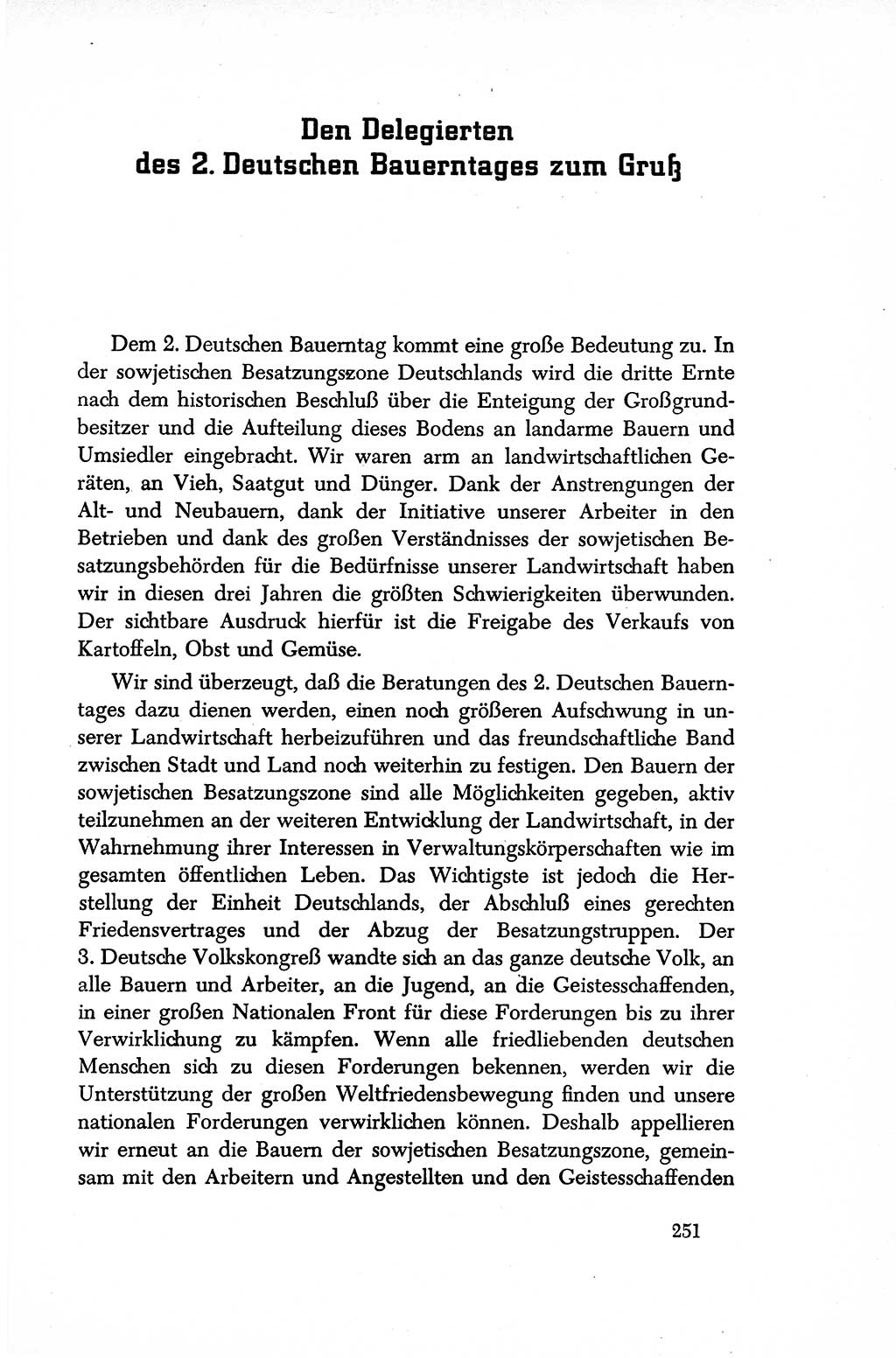 Dokumente der Sozialistischen Einheitspartei Deutschlands (SED) [Sowjetische Besatzungszone (SBZ) Deutschlands/Deutsche Demokratische Republik (DDR)] 1948-1950, Seite 251 (Dok. SED SBZ Dtl. DDR 1948-1950, S. 251)