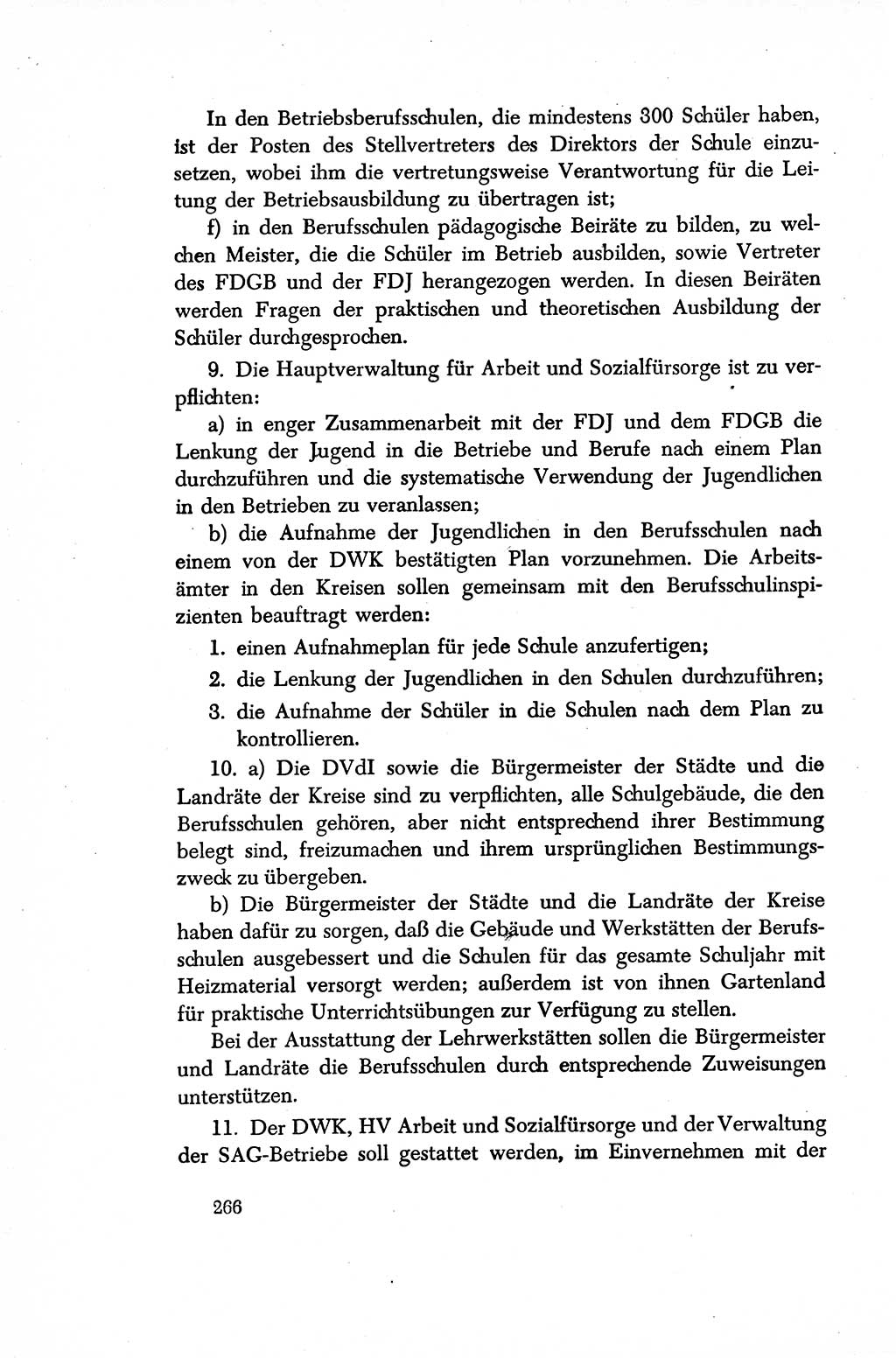 Dokumente der Sozialistischen Einheitspartei Deutschlands (SED) [Sowjetische Besatzungszone (SBZ) Deutschlands/Deutsche Demokratische Republik (DDR)] 1948-1950, Seite 266 (Dok. SED SBZ Dtl. DDR 1948-1950, S. 266)