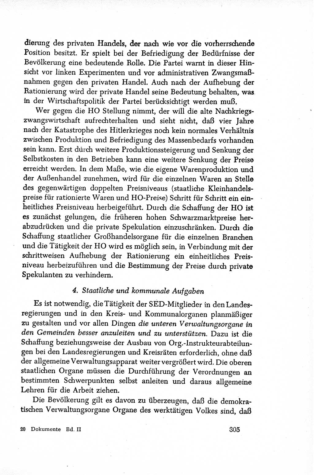 Dokumente der Sozialistischen Einheitspartei Deutschlands (SED) [Sowjetische Besatzungszone (SBZ) Deutschlands/Deutsche Demokratische Republik (DDR)] 1948-1950, Seite 305 (Dok. SED SBZ Dtl. DDR 1948-1950, S. 305)