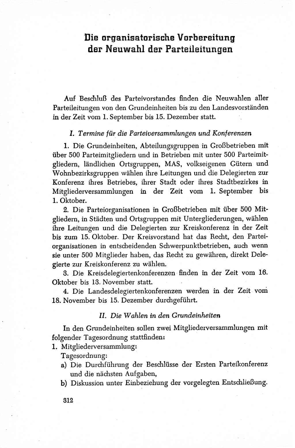 Dokumente der Sozialistischen Einheitspartei Deutschlands (SED) [Sowjetische Besatzungszone (SBZ) Deutschlands/Deutsche Demokratische Republik (DDR)] 1948-1950, Seite 312 (Dok. SED SBZ Dtl. DDR 1948-1950, S. 312)