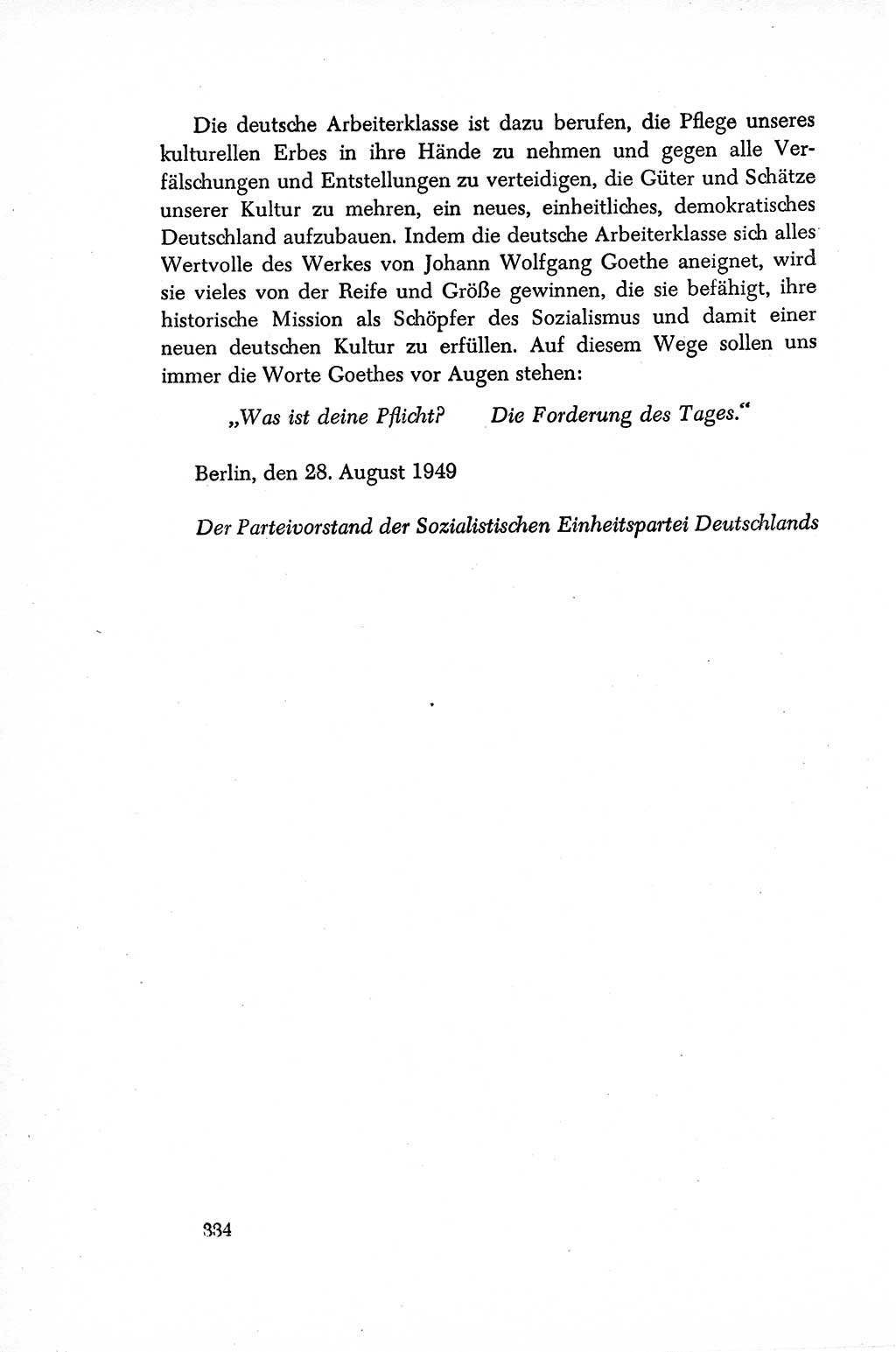Dokumente der Sozialistischen Einheitspartei Deutschlands (SED) [Sowjetische Besatzungszone (SBZ) Deutschlands/Deutsche Demokratische Republik (DDR)] 1948-1950, Seite 334 (Dok. SED SBZ Dtl. DDR 1948-1950, S. 334)