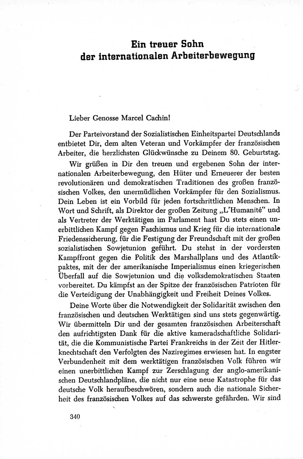 Dokumente der Sozialistischen Einheitspartei Deutschlands (SED) [Sowjetische Besatzungszone (SBZ) Deutschlands/Deutsche Demokratische Republik (DDR)] 1948-1950, Seite 340 (Dok. SED SBZ Dtl. DDR 1948-1950, S. 340)