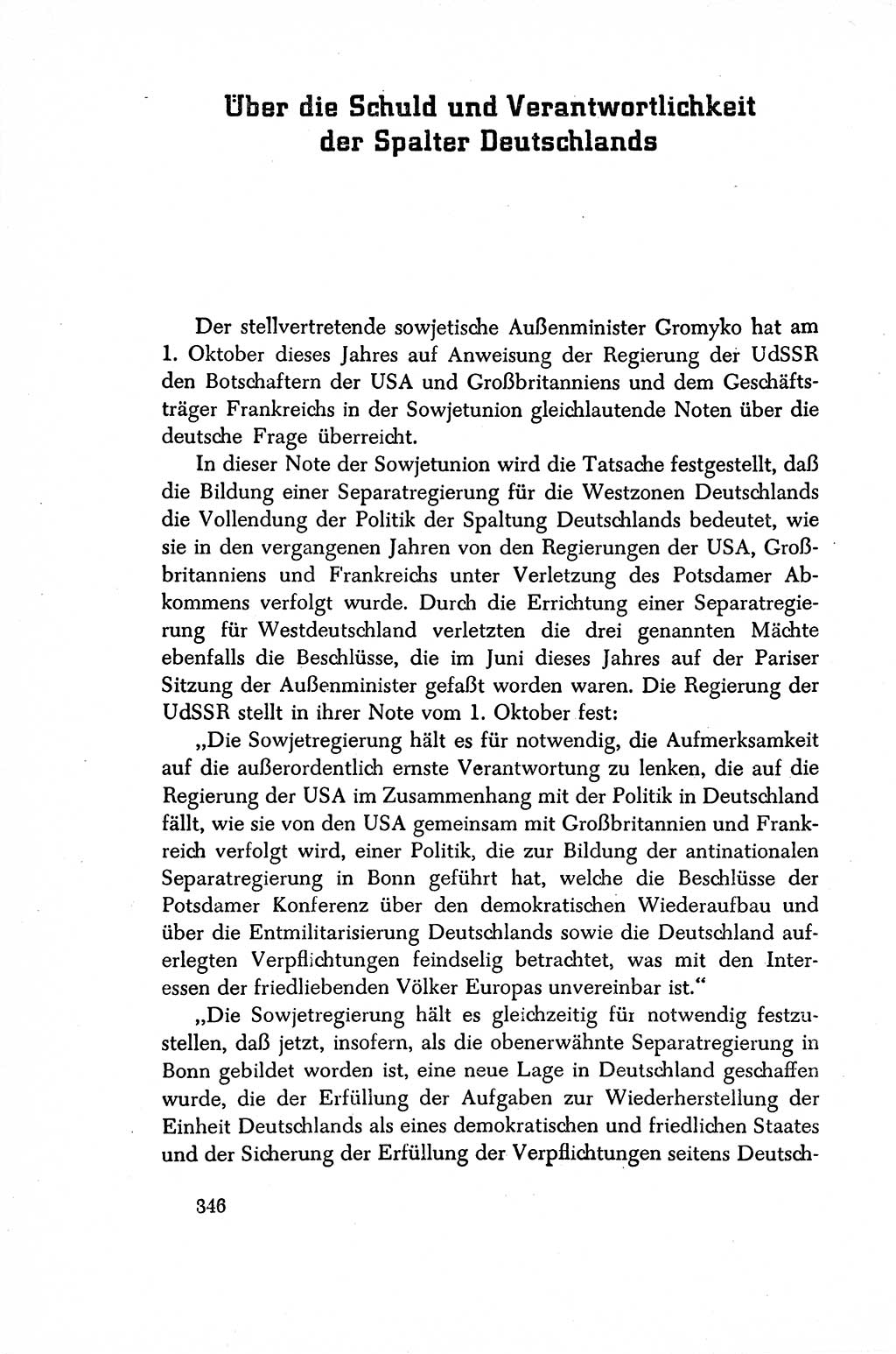 Dokumente der Sozialistischen Einheitspartei Deutschlands (SED) [Sowjetische Besatzungszone (SBZ) Deutschlands/Deutsche Demokratische Republik (DDR)] 1948-1950, Seite 346 (Dok. SED SBZ Dtl. DDR 1948-1950, S. 346)