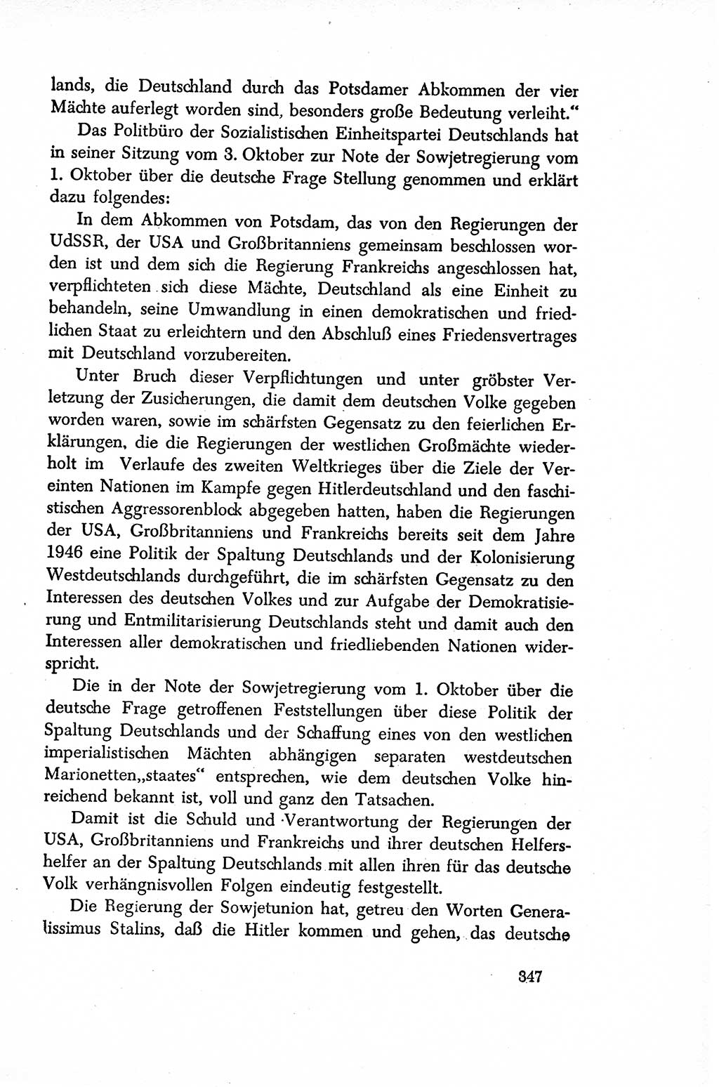 Dokumente der Sozialistischen Einheitspartei Deutschlands (SED) [Sowjetische Besatzungszone (SBZ) Deutschlands/Deutsche Demokratische Republik (DDR)] 1948-1950, Seite 347 (Dok. SED SBZ Dtl. DDR 1948-1950, S. 347)