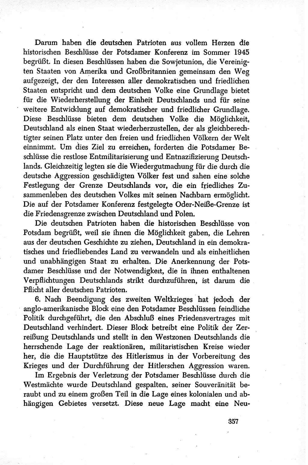 Dokumente der Sozialistischen Einheitspartei Deutschlands (SED) [Sowjetische Besatzungszone (SBZ) Deutschlands/Deutsche Demokratische Republik (DDR)] 1948-1950, Seite 357 (Dok. SED SBZ Dtl. DDR 1948-1950, S. 357)