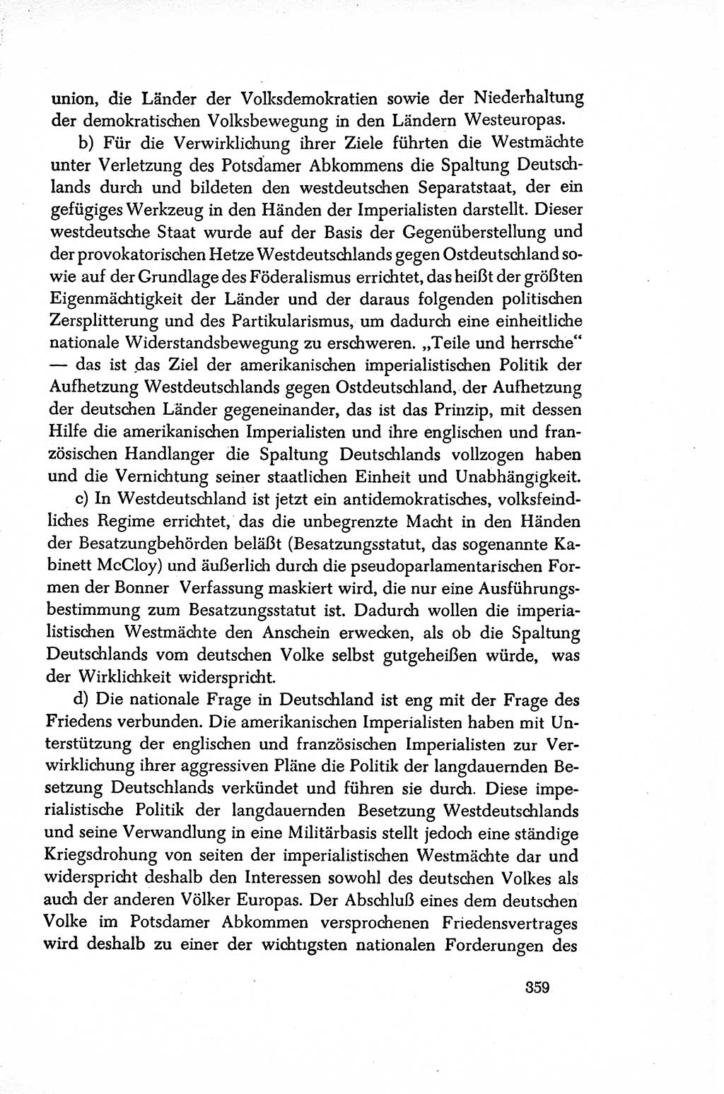 Dokumente der Sozialistischen Einheitspartei Deutschlands (SED) [Sowjetische Besatzungszone (SBZ) Deutschlands/Deutsche Demokratische Republik (DDR)] 1948-1950, Seite 359 (Dok. SED SBZ Dtl. DDR 1948-1950, S. 359)