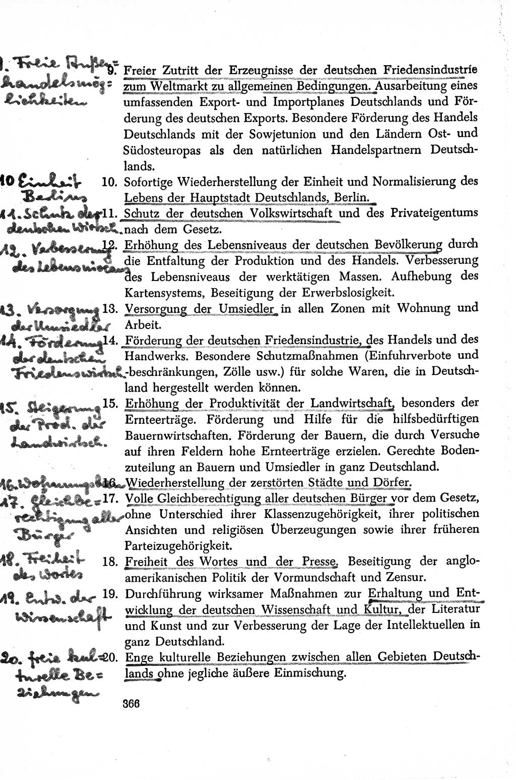 Dokumente der Sozialistischen Einheitspartei Deutschlands (SED) [Sowjetische Besatzungszone (SBZ) Deutschlands/Deutsche Demokratische Republik (DDR)] 1948-1950, Seite 366 (Dok. SED SBZ Dtl. DDR 1948-1950, S. 366)