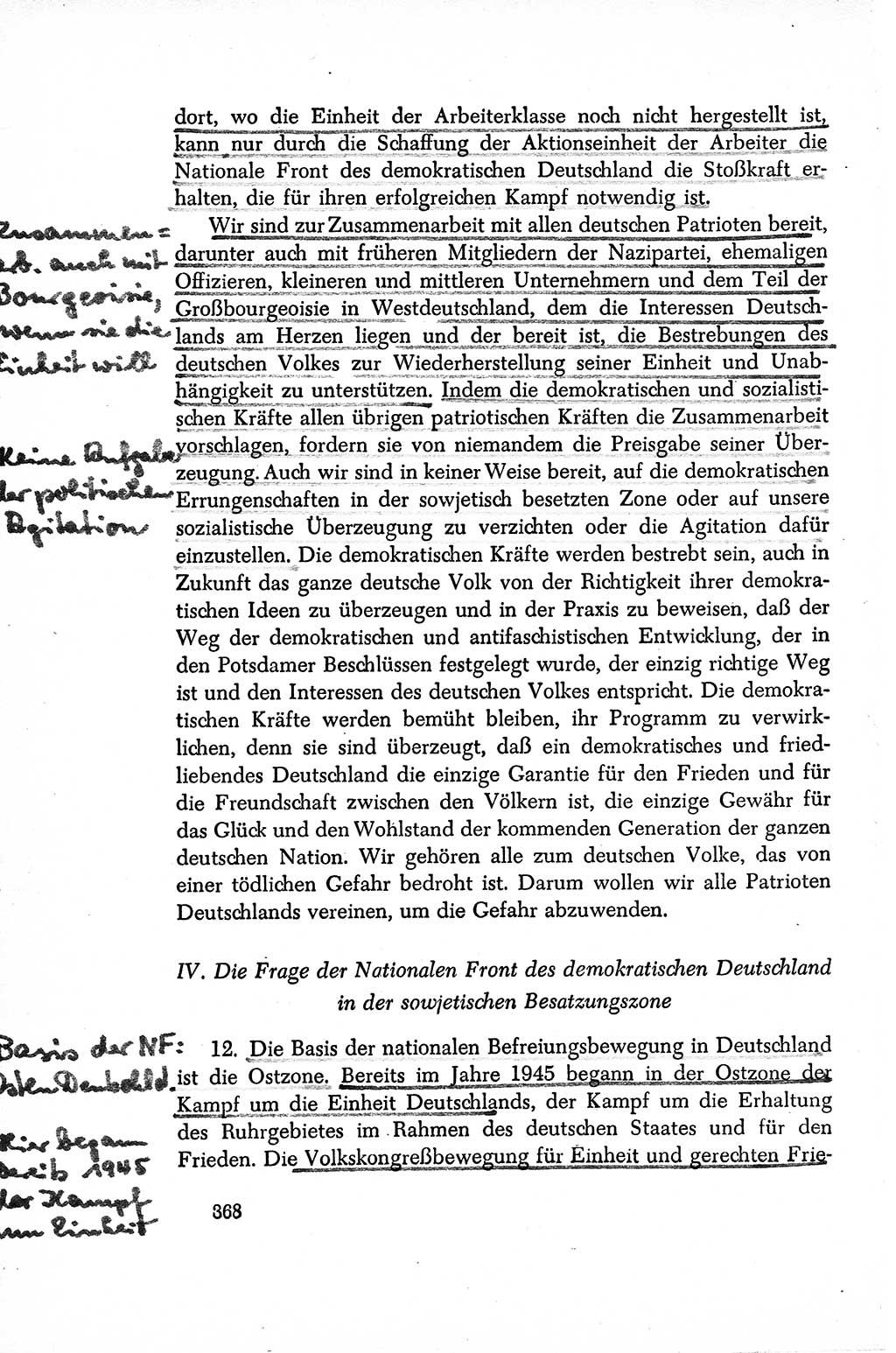 Dokumente der Sozialistischen Einheitspartei Deutschlands (SED) [Sowjetische Besatzungszone (SBZ) Deutschlands/Deutsche Demokratische Republik (DDR)] 1948-1950, Seite 368 (Dok. SED SBZ Dtl. DDR 1948-1950, S. 368)