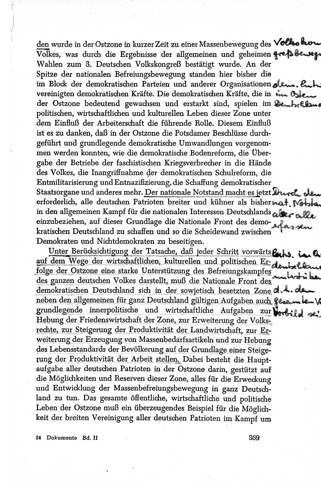 Dokumente der Sozialistischen Einheitspartei Deutschlands (SED) [Sowjetische Besatzungszone (SBZ) Deutschlands/Deutsche Demokratische Republik (DDR)] 1948-1950, Seite 369 (Dok. SED SBZ Dtl. DDR 1948-1950, S. 369)