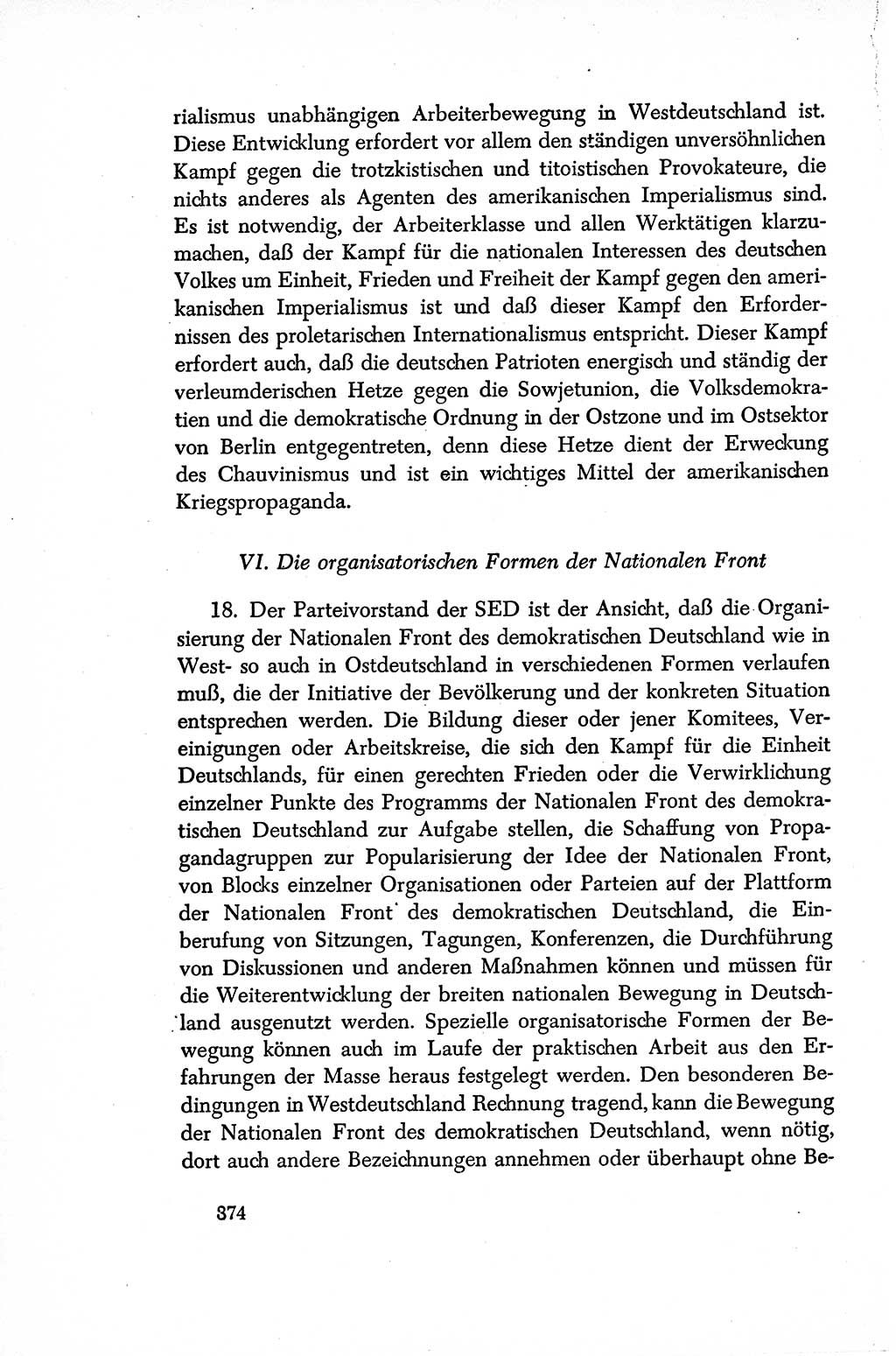 Dokumente der Sozialistischen Einheitspartei Deutschlands (SED) [Sowjetische Besatzungszone (SBZ) Deutschlands/Deutsche Demokratische Republik (DDR)] 1948-1950, Seite 374 (Dok. SED SBZ Dtl. DDR 1948-1950, S. 374)