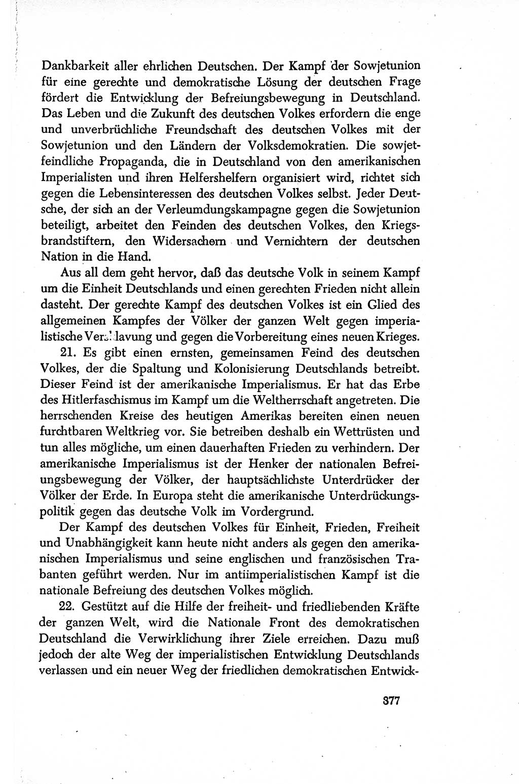 Dokumente der Sozialistischen Einheitspartei Deutschlands (SED) [Sowjetische Besatzungszone (SBZ) Deutschlands/Deutsche Demokratische Republik (DDR)] 1948-1950, Seite 377 (Dok. SED SBZ Dtl. DDR 1948-1950, S. 377)