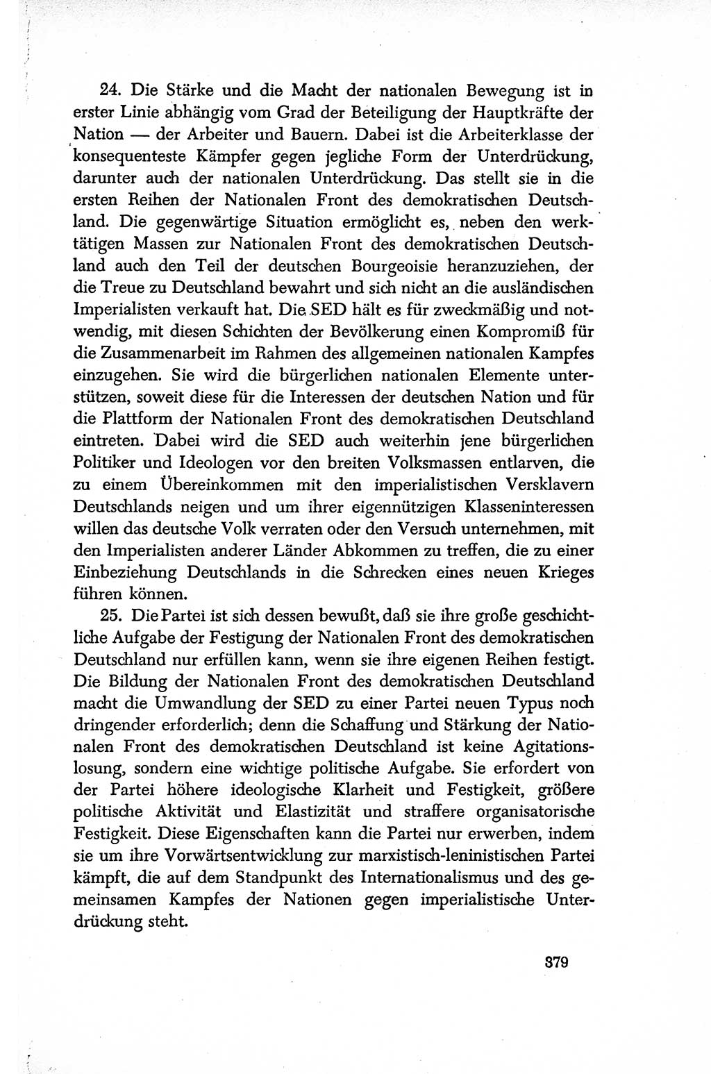 Dokumente der Sozialistischen Einheitspartei Deutschlands (SED) [Sowjetische Besatzungszone (SBZ) Deutschlands/Deutsche Demokratische Republik (DDR)] 1948-1950, Seite 379 (Dok. SED SBZ Dtl. DDR 1948-1950, S. 379)