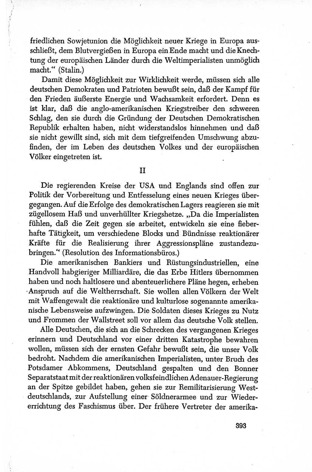 Dokumente der Sozialistischen Einheitspartei Deutschlands (SED) [Sowjetische Besatzungszone (SBZ) Deutschlands/Deutsche Demokratische Republik (DDR)] 1948-1950, Seite 393 (Dok. SED SBZ Dtl. DDR 1948-1950, S. 393)