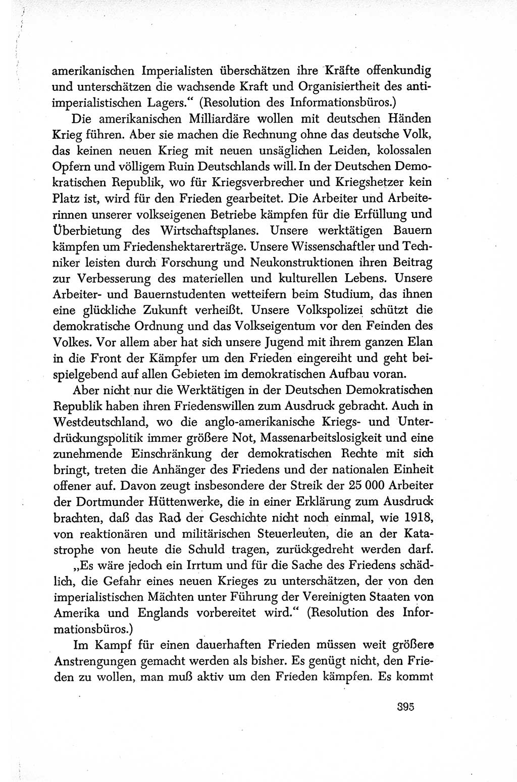 Dokumente der Sozialistischen Einheitspartei Deutschlands (SED) [Sowjetische Besatzungszone (SBZ) Deutschlands/Deutsche Demokratische Republik (DDR)] 1948-1950, Seite 395 (Dok. SED SBZ Dtl. DDR 1948-1950, S. 395)