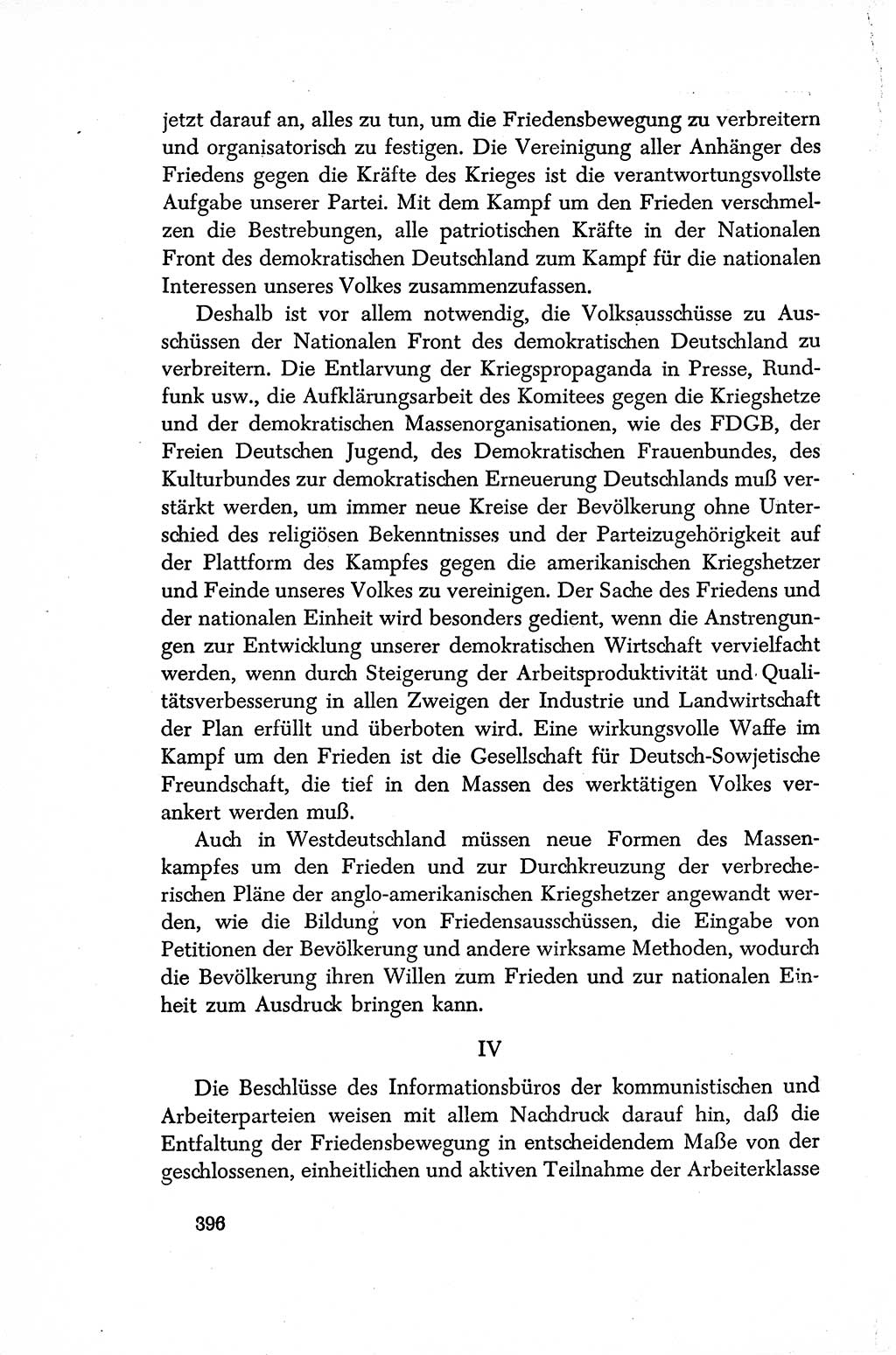 Dokumente der Sozialistischen Einheitspartei Deutschlands (SED) [Sowjetische Besatzungszone (SBZ) Deutschlands/Deutsche Demokratische Republik (DDR)] 1948-1950, Seite 396 (Dok. SED SBZ Dtl. DDR 1948-1950, S. 396)