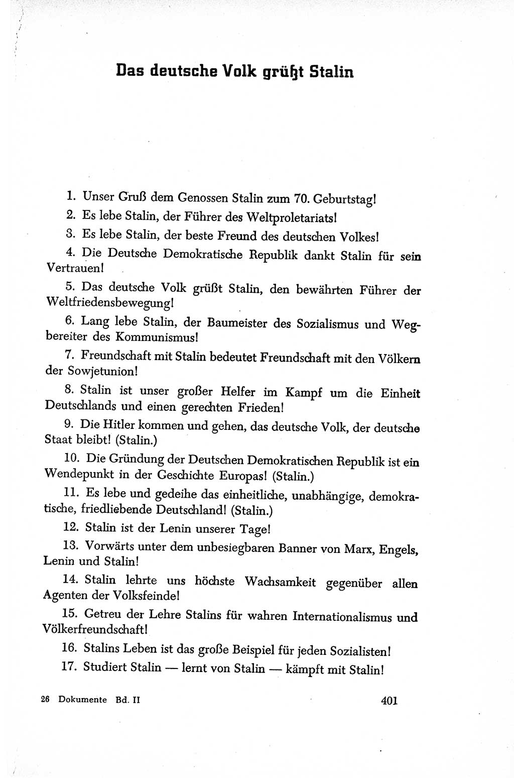 Dokumente der Sozialistischen Einheitspartei Deutschlands (SED) [Sowjetische Besatzungszone (SBZ) Deutschlands/Deutsche Demokratische Republik (DDR)] 1948-1950, Seite 401 (Dok. SED SBZ Dtl. DDR 1948-1950, S. 401)