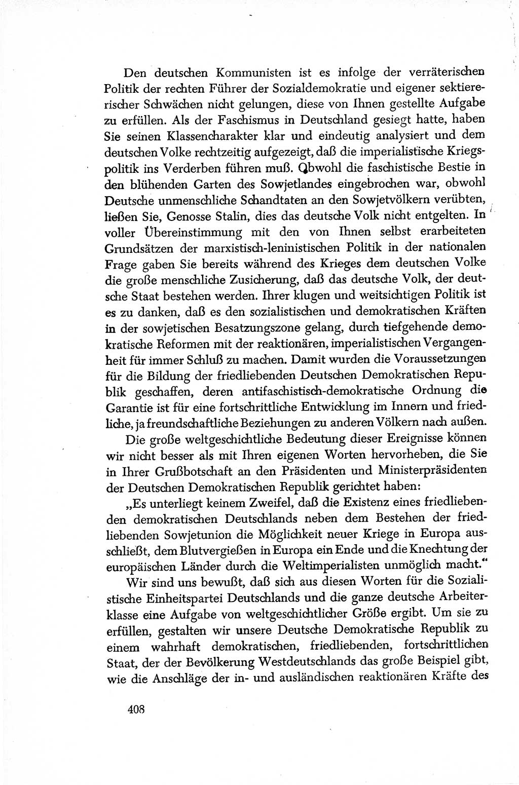 Dokumente der Sozialistischen Einheitspartei Deutschlands (SED) [Sowjetische Besatzungszone (SBZ) Deutschlands/Deutsche Demokratische Republik (DDR)] 1948-1950, Seite 408 (Dok. SED SBZ Dtl. DDR 1948-1950, S. 408)