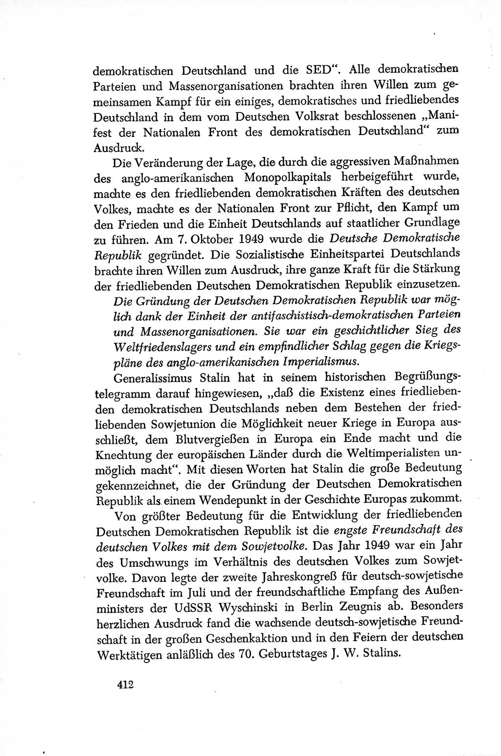 Dokumente der Sozialistischen Einheitspartei Deutschlands (SED) [Sowjetische Besatzungszone (SBZ) Deutschlands/Deutsche Demokratische Republik (DDR)] 1948-1950, Seite 412 (Dok. SED SBZ Dtl. DDR 1948-1950, S. 412)