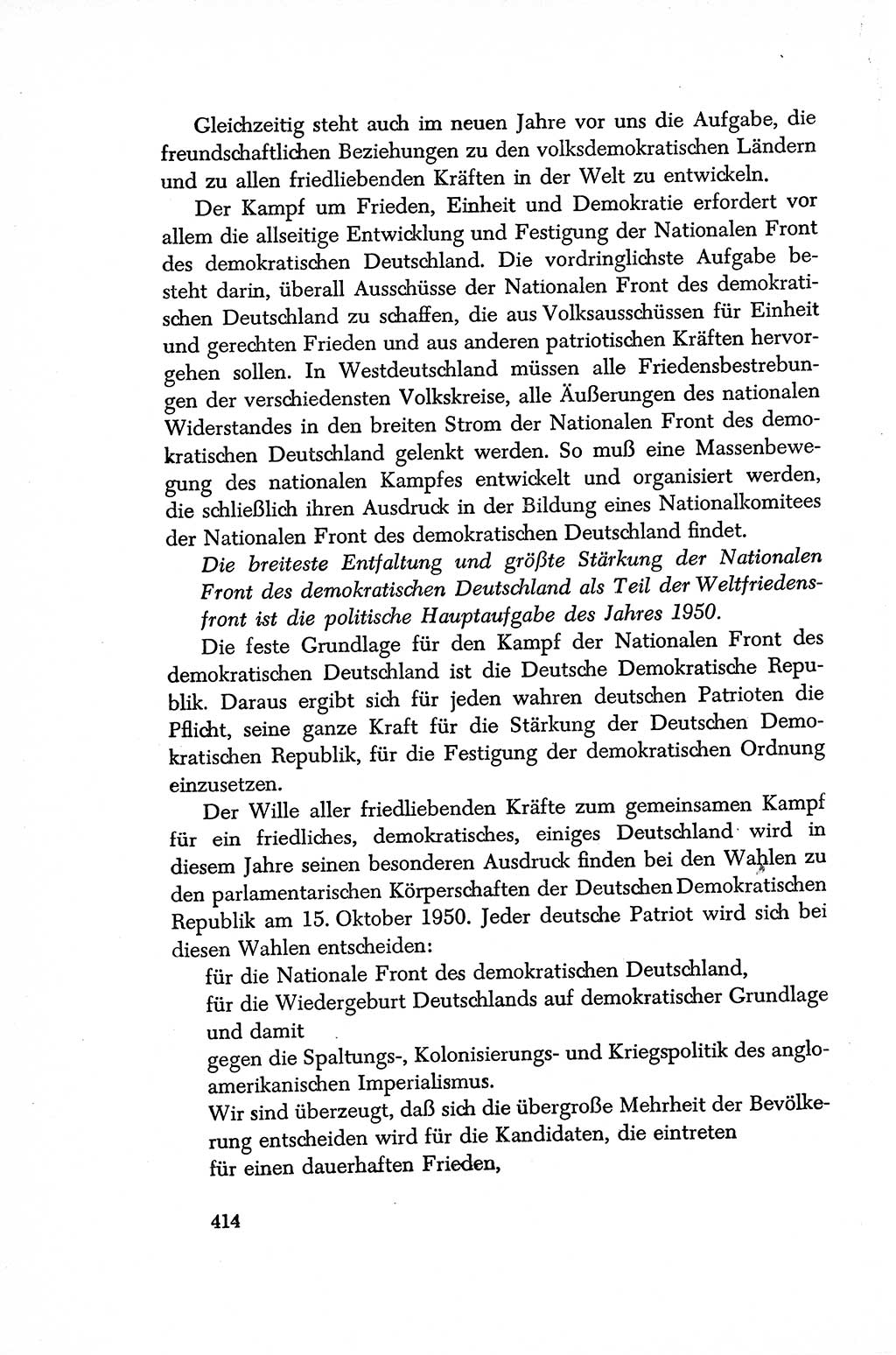 Dokumente der Sozialistischen Einheitspartei Deutschlands (SED) [Sowjetische Besatzungszone (SBZ) Deutschlands/Deutsche Demokratische Republik (DDR)] 1948-1950, Seite 414 (Dok. SED SBZ Dtl. DDR 1948-1950, S. 414)