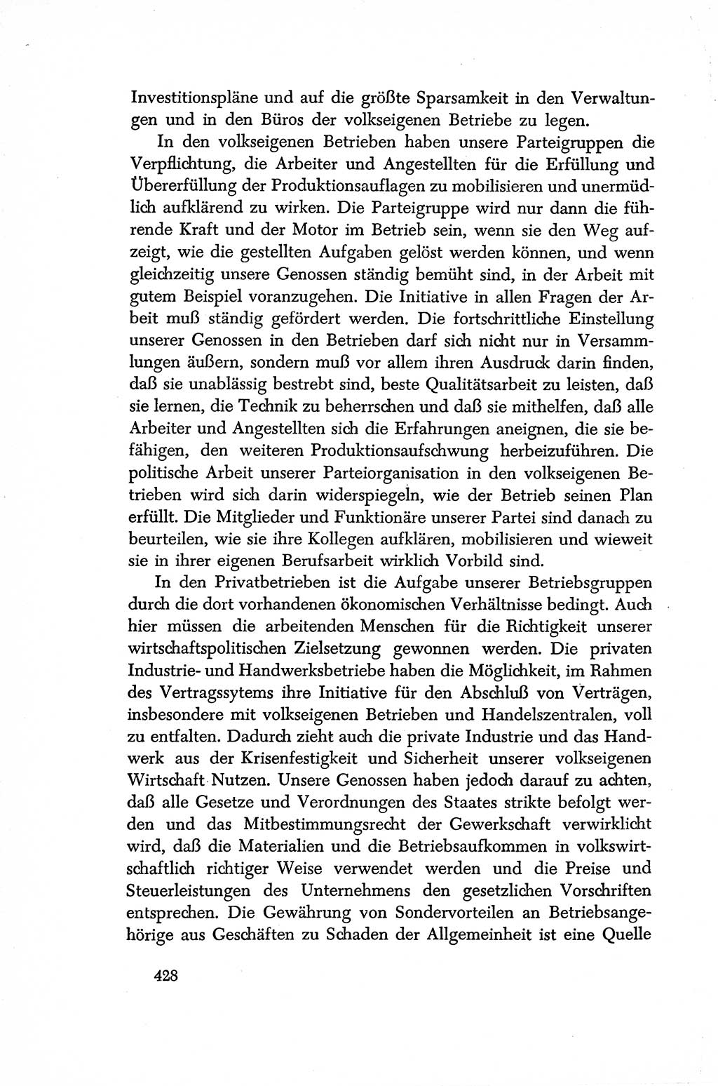Dokumente der Sozialistischen Einheitspartei Deutschlands (SED) [Sowjetische Besatzungszone (SBZ) Deutschlands/Deutsche Demokratische Republik (DDR)] 1948-1950, Seite 428 (Dok. SED SBZ Dtl. DDR 1948-1950, S. 428)