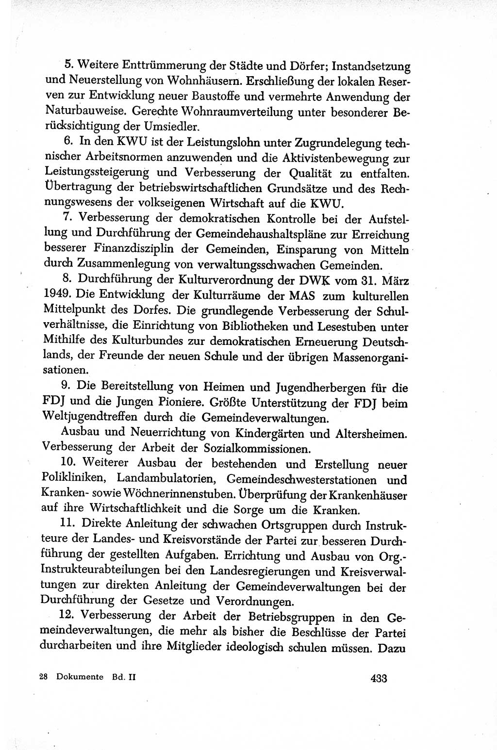 Dokumente der Sozialistischen Einheitspartei Deutschlands (SED) [Sowjetische Besatzungszone (SBZ) Deutschlands/Deutsche Demokratische Republik (DDR)] 1948-1950, Seite 433 (Dok. SED SBZ Dtl. DDR 1948-1950, S. 433)