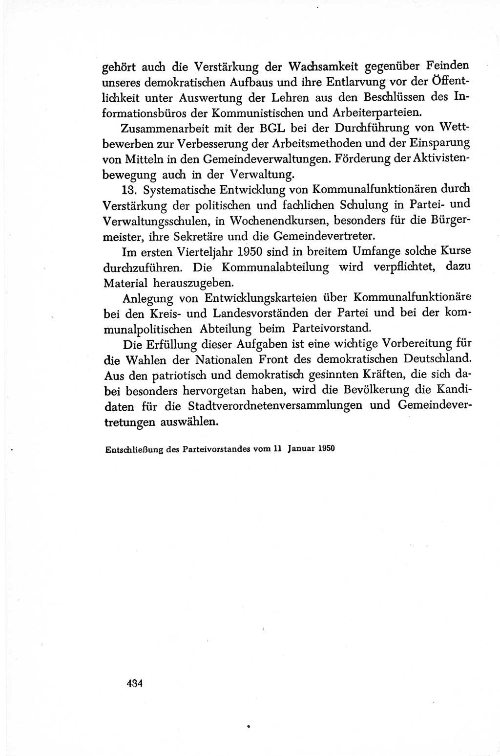 Dokumente der Sozialistischen Einheitspartei Deutschlands (SED) [Sowjetische Besatzungszone (SBZ) Deutschlands/Deutsche Demokratische Republik (DDR)] 1948-1950, Seite 434 (Dok. SED SBZ Dtl. DDR 1948-1950, S. 434)