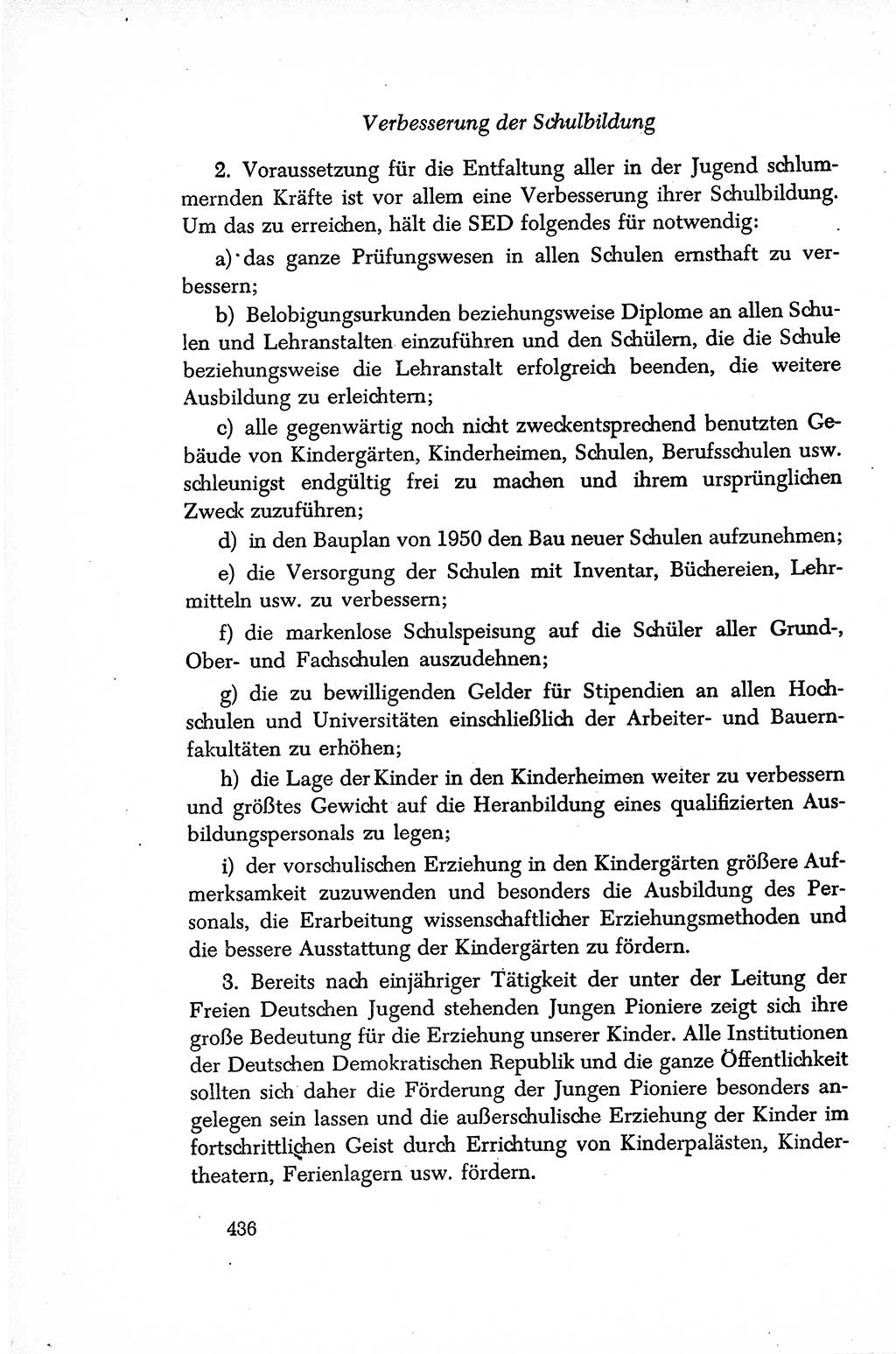 Dokumente der Sozialistischen Einheitspartei Deutschlands (SED) [Sowjetische Besatzungszone (SBZ) Deutschlands/Deutsche Demokratische Republik (DDR)] 1948-1950, Seite 436 (Dok. SED SBZ Dtl. DDR 1948-1950, S. 436)