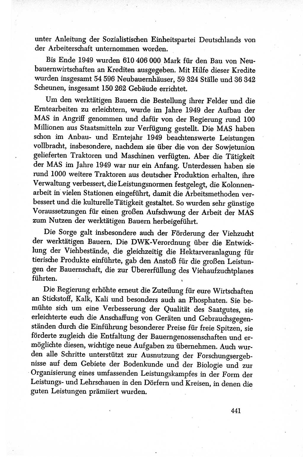 Dokumente der Sozialistischen Einheitspartei Deutschlands (SED) [Sowjetische Besatzungszone (SBZ) Deutschlands/Deutsche Demokratische Republik (DDR)] 1948-1950, Seite 441 (Dok. SED SBZ Dtl. DDR 1948-1950, S. 441)