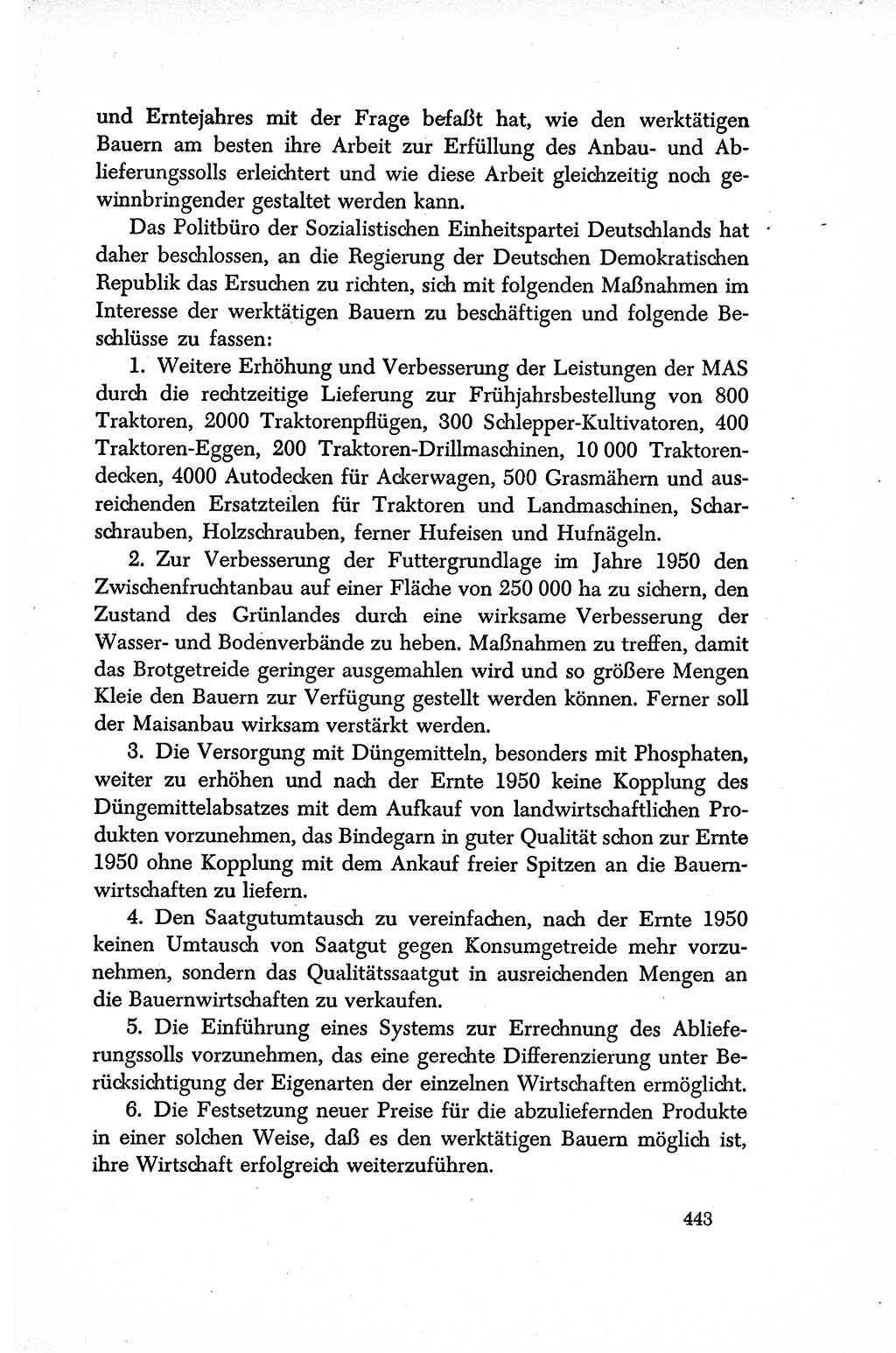 Dokumente der Sozialistischen Einheitspartei Deutschlands (SED) [Sowjetische Besatzungszone (SBZ) Deutschlands/Deutsche Demokratische Republik (DDR)] 1948-1950, Seite 443 (Dok. SED SBZ Dtl. DDR 1948-1950, S. 443)