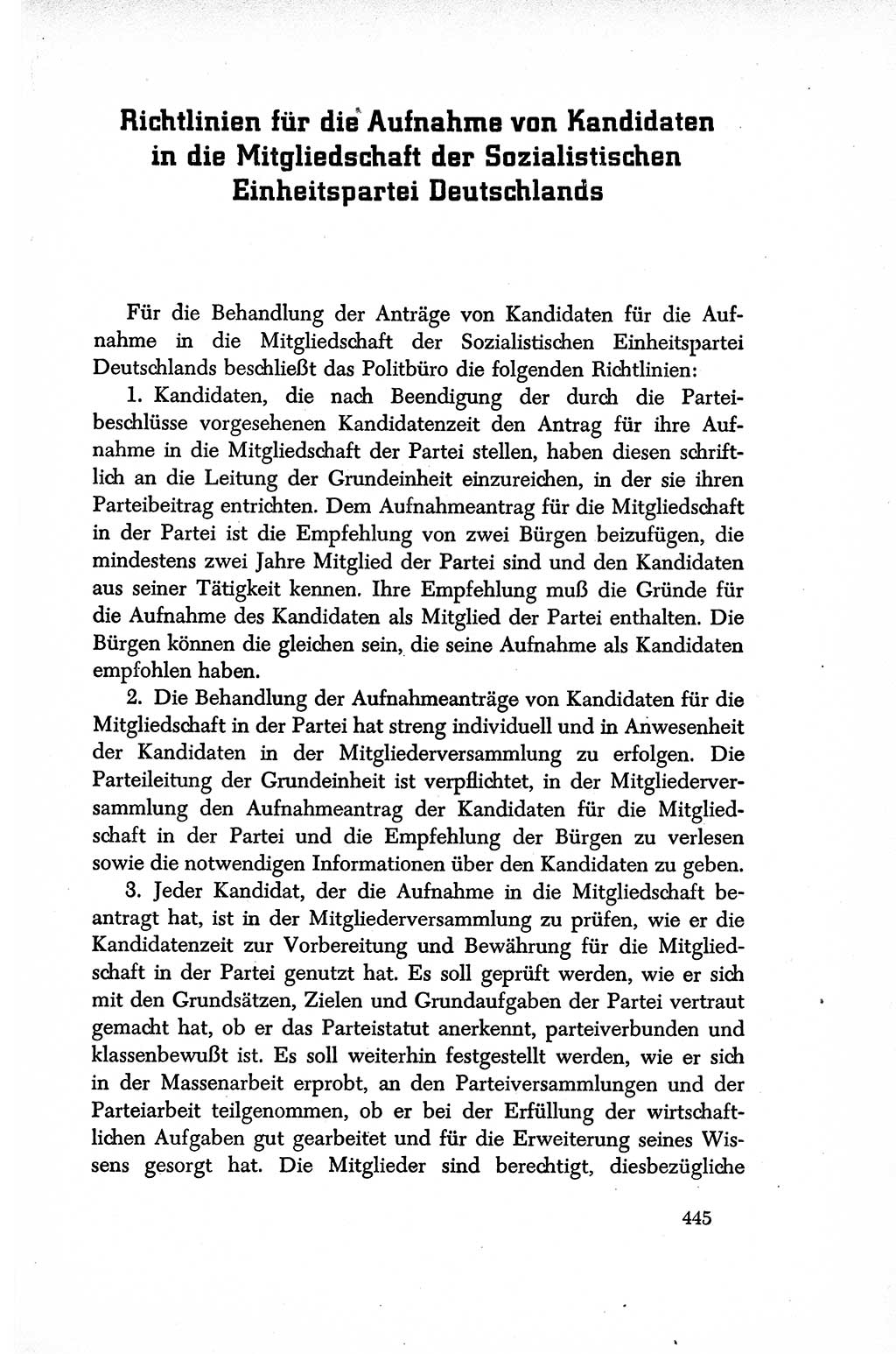 Dokumente der Sozialistischen Einheitspartei Deutschlands (SED) [Sowjetische Besatzungszone (SBZ) Deutschlands/Deutsche Demokratische Republik (DDR)] 1948-1950, Seite 445 (Dok. SED SBZ Dtl. DDR 1948-1950, S. 445)