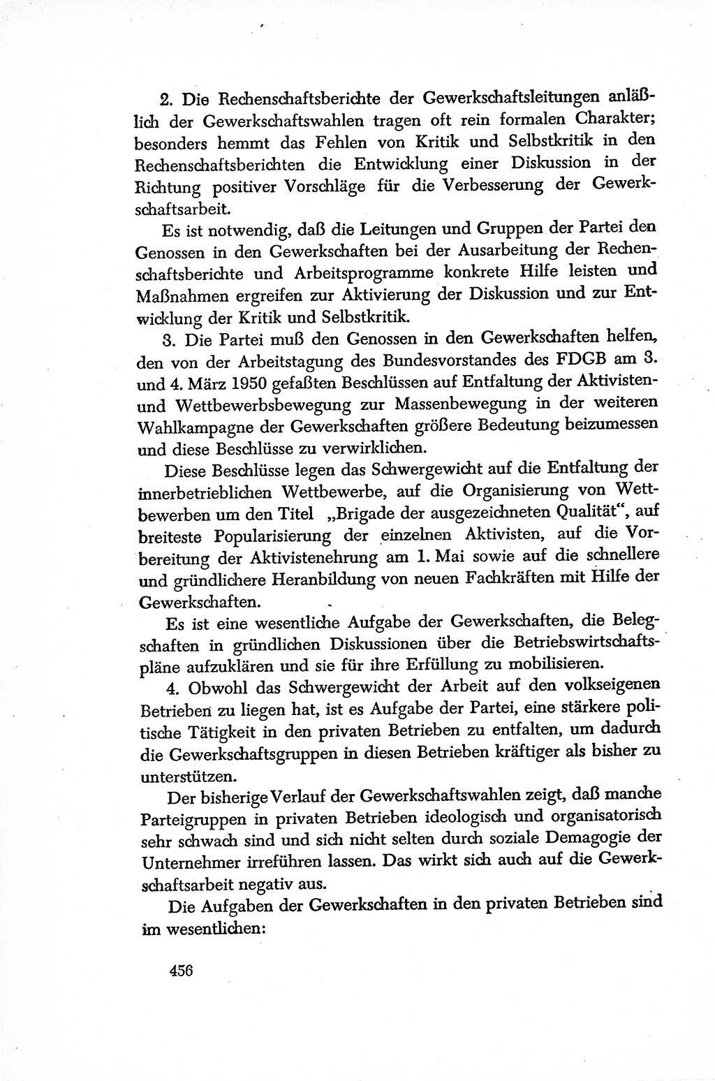 Dokumente der Sozialistischen Einheitspartei Deutschlands (SED) [Sowjetische Besatzungszone (SBZ) Deutschlands/Deutsche Demokratische Republik (DDR)] 1948-1950, Seite 456 (Dok. SED SBZ Dtl. DDR 1948-1950, S. 456)