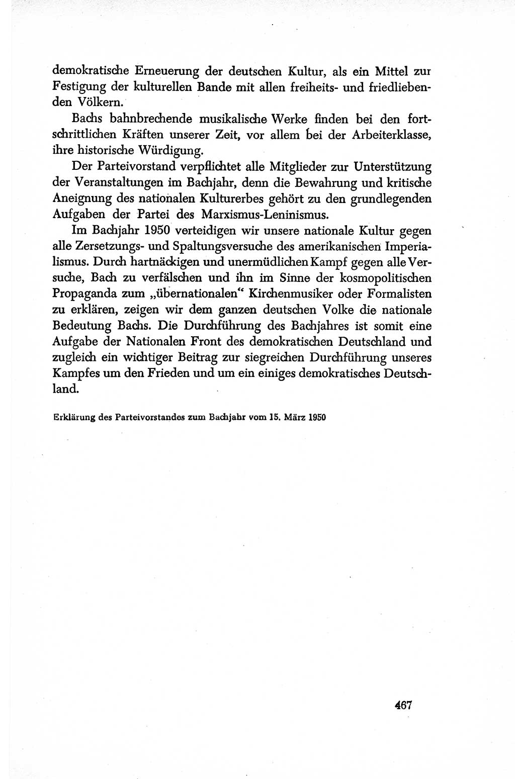 Dokumente der Sozialistischen Einheitspartei Deutschlands (SED) [Sowjetische Besatzungszone (SBZ) Deutschlands/Deutsche Demokratische Republik (DDR)] 1948-1950, Seite 467 (Dok. SED SBZ Dtl. DDR 1948-1950, S. 467)