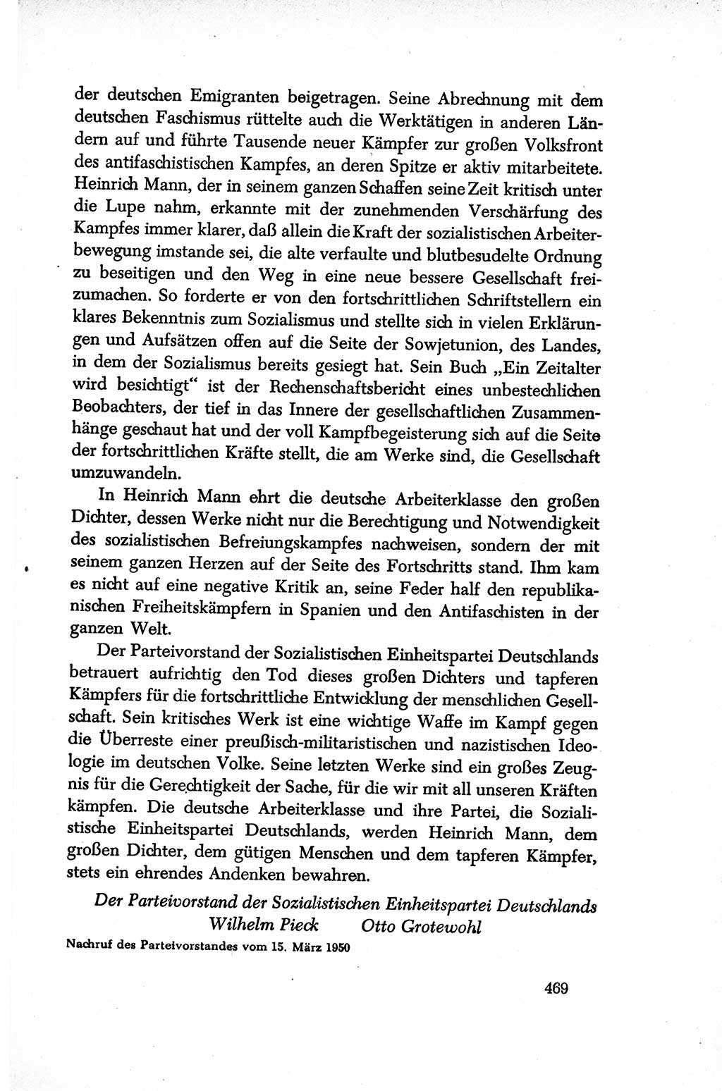 Dokumente der Sozialistischen Einheitspartei Deutschlands (SED) [Sowjetische Besatzungszone (SBZ) Deutschlands/Deutsche Demokratische Republik (DDR)] 1948-1950, Seite 469 (Dok. SED SBZ Dtl. DDR 1948-1950, S. 469)