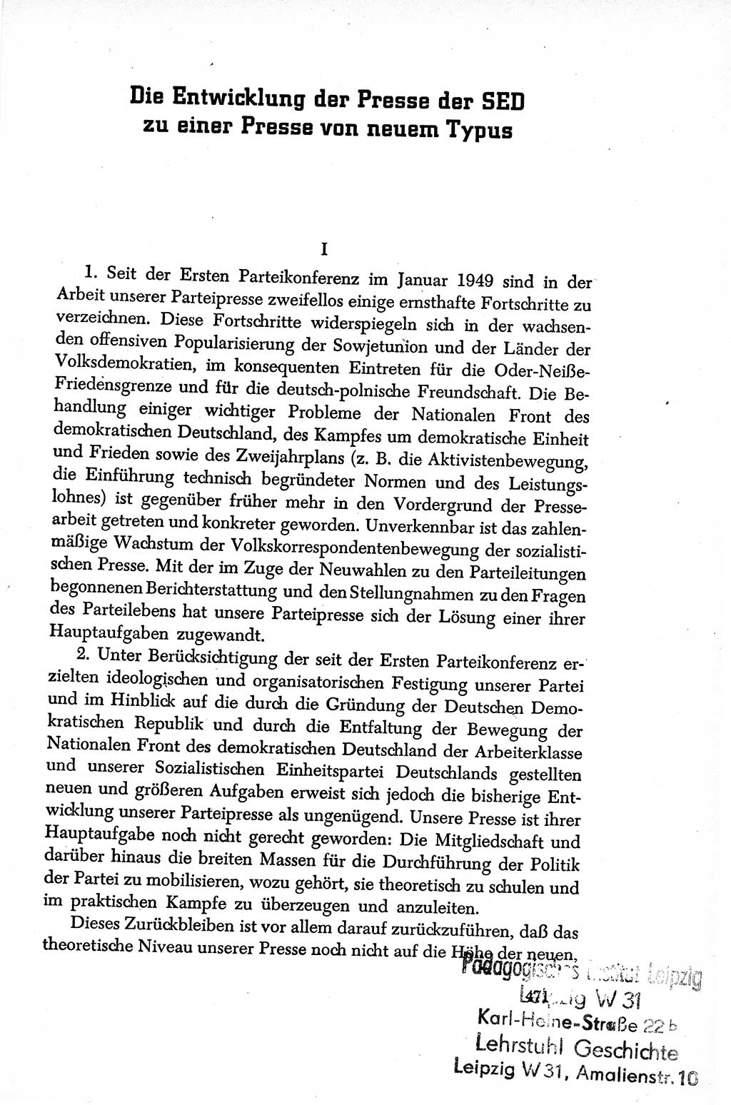 Dokumente der Sozialistischen Einheitspartei Deutschlands (SED) [Sowjetische Besatzungszone (SBZ) Deutschlands/Deutsche Demokratische Republik (DDR)] 1948-1950, Seite 471 (Dok. SED SBZ Dtl. DDR 1948-1950, S. 471)