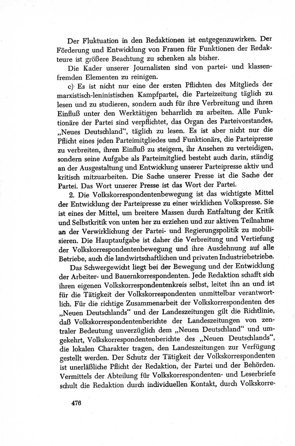 Dokumente der Sozialistischen Einheitspartei Deutschlands (SED) [Sowjetische Besatzungszone (SBZ) Deutschlands/Deutsche Demokratische Republik (DDR)] 1948-1950, Seite 476 (Dok. SED SBZ Dtl. DDR 1948-1950, S. 476)