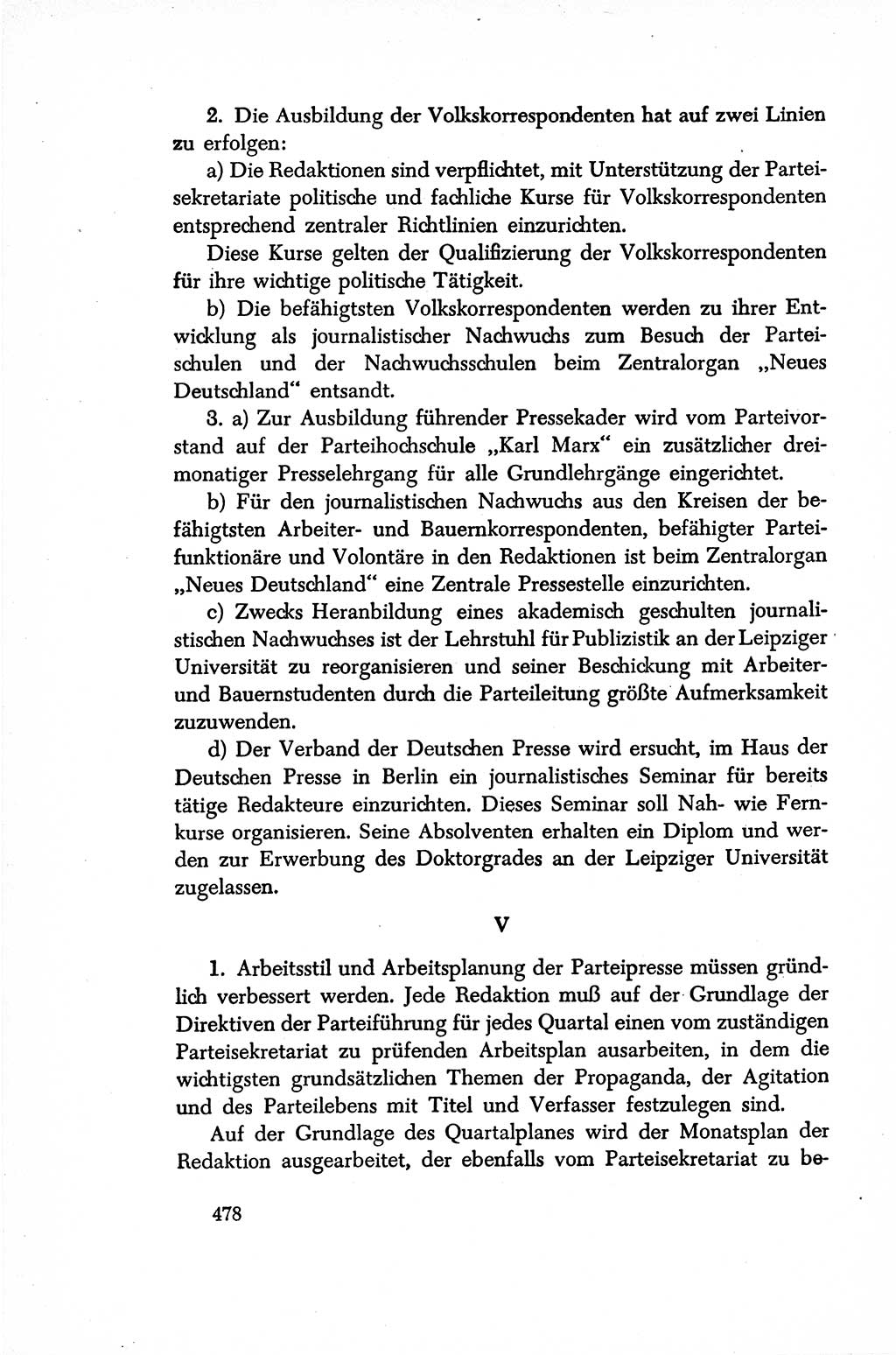Dokumente der Sozialistischen Einheitspartei Deutschlands (SED) [Sowjetische Besatzungszone (SBZ) Deutschlands/Deutsche Demokratische Republik (DDR)] 1948-1950, Seite 478 (Dok. SED SBZ Dtl. DDR 1948-1950, S. 478)