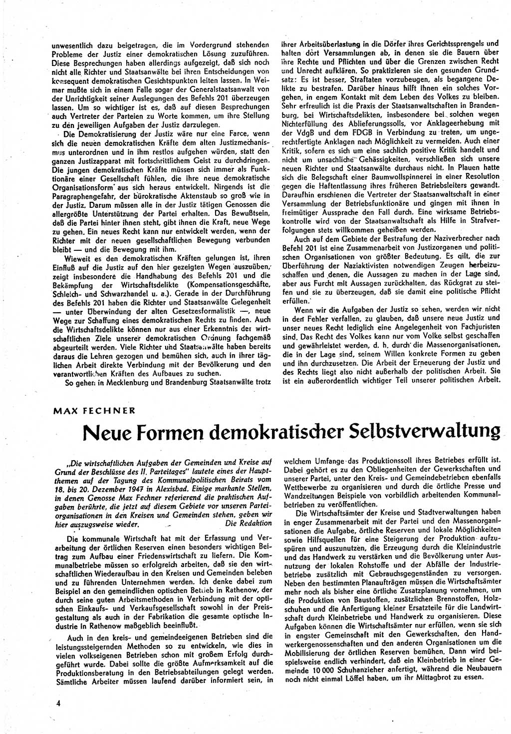 Neuer Weg (NW), Monatsschrift für aktuelle Fragen der Arbeiterbewegung [Parteivorstand (PV) Sozialistische Einheitspartei Deutschlands (SED)] 3. Jahrgang [Sowjetische Besatzungszone (SBZ) Deutschlands] 1948, Heft 1/4 (NW PV SED SBZ Dtl. 1948, H. 1/4)