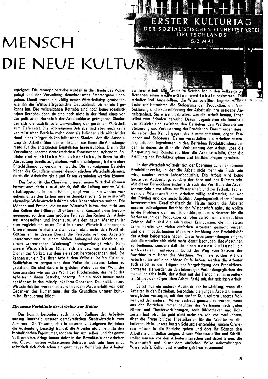 Neuer Weg (NW), Monatsschrift für aktuelle Fragen der Arbeiterbewegung [Parteivorstand (PV) Sozialistische Einheitspartei Deutschlands (SED)] 3. Jahrgang [Sowjetische Besatzungszone (SBZ) Deutschlands] 1948, Heft 5/3 (NW PV SED SBZ Dtl. 1948, H. 5/3)