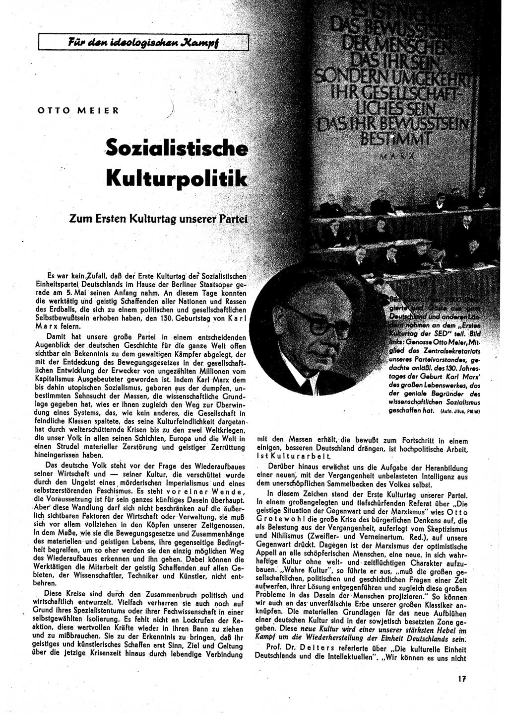 Neuer Weg (NW), Monatsschrift für aktuelle Fragen der Arbeiterbewegung [Parteivorstand (PV) Sozialistische Einheitspartei Deutschlands (SED)] 3. Jahrgang [Sowjetische Besatzungszone (SBZ) Deutschlands] 1948, Heft 5/17 (NW PV SED SBZ Dtl. 1948, H. 5/17)