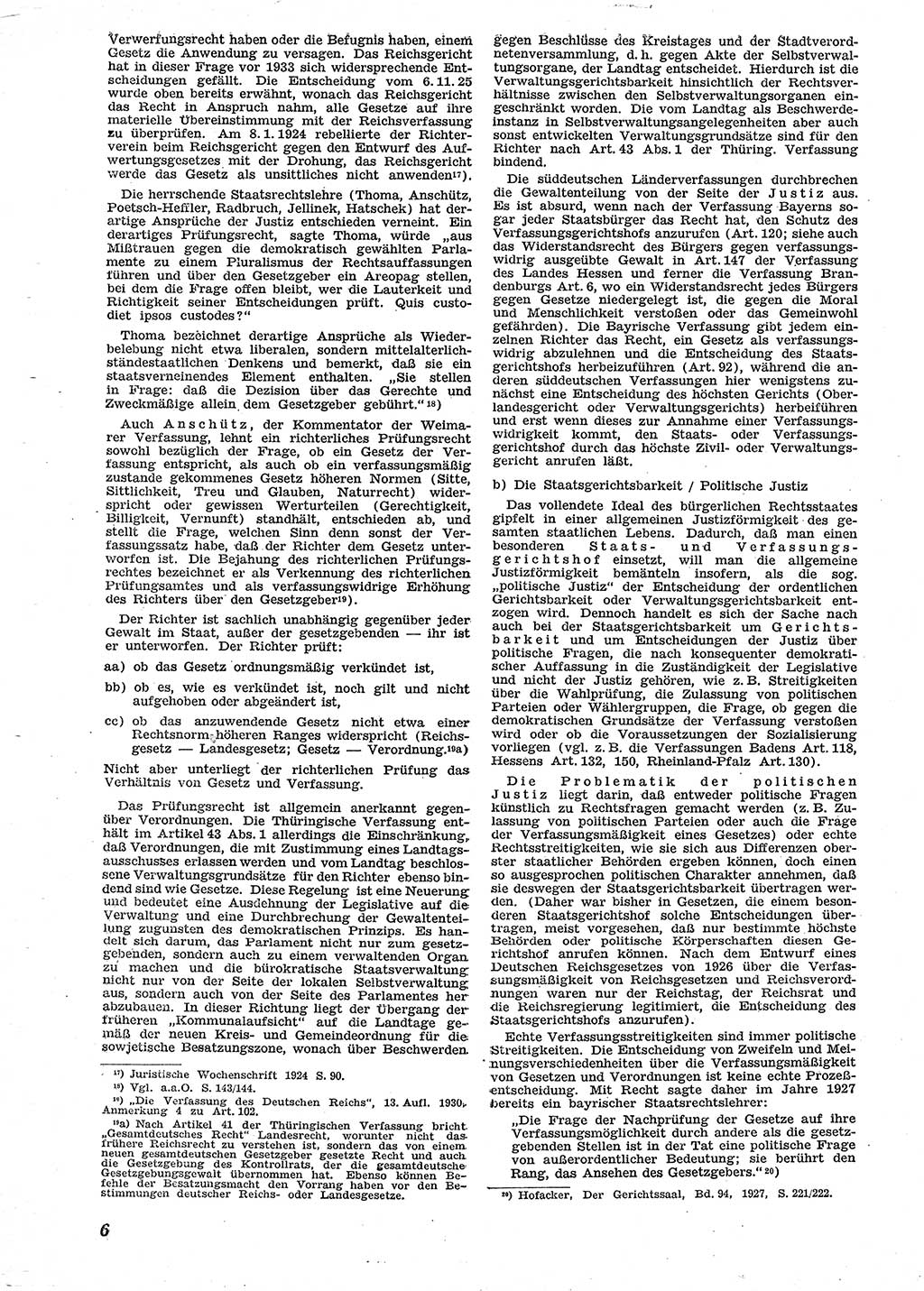 Neue Justiz (NJ), Zeitschrift für Recht und Rechtswissenschaft [Sowjetische Besatzungszone (SBZ) Deutschland], 2. Jahrgang 1948, Seite 6 (NJ SBZ Dtl. 1948, S. 6)
