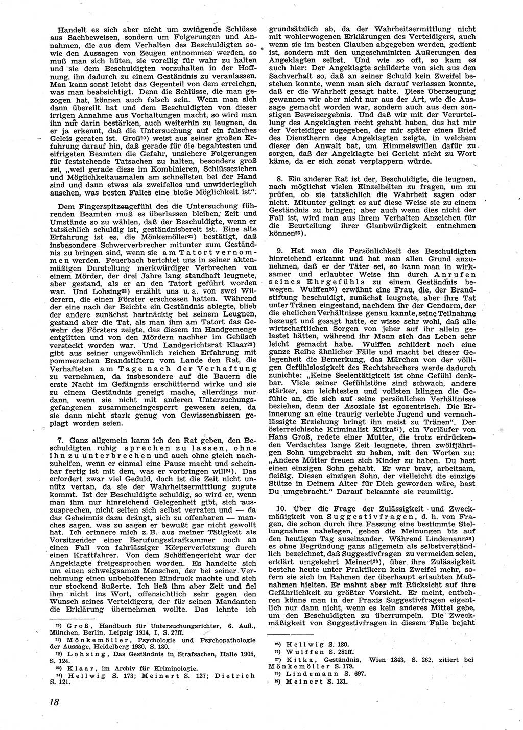 Neue Justiz (NJ), Zeitschrift für Recht und Rechtswissenschaft [Sowjetische Besatzungszone (SBZ) Deutschland], 2. Jahrgang 1948, Seite 18 (NJ SBZ Dtl. 1948, S. 18)
